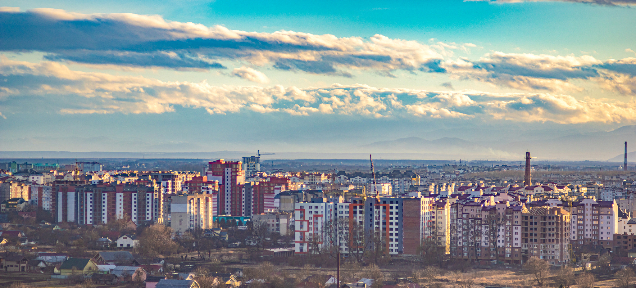 panorama of the ukrainian city