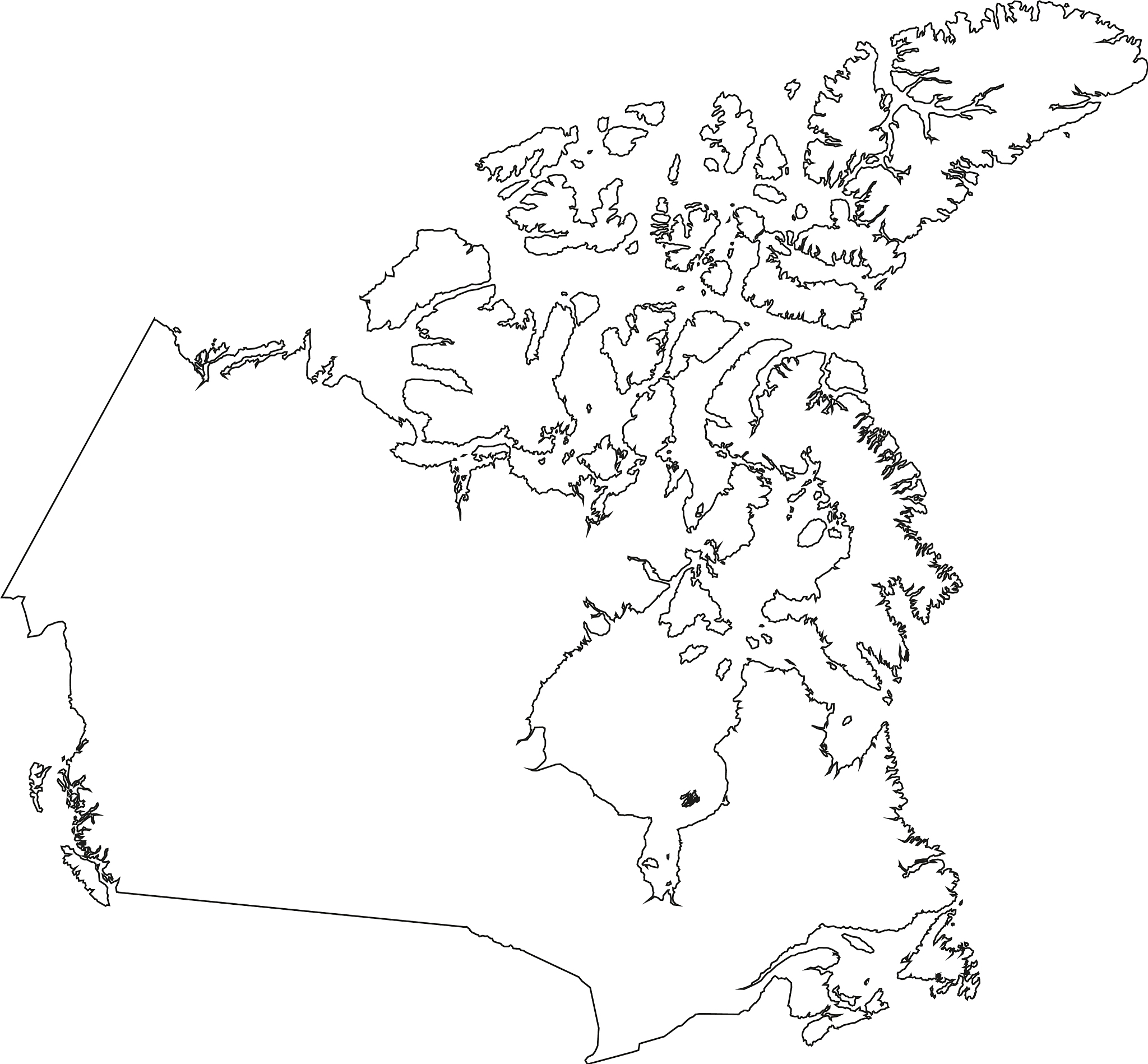 map canada
