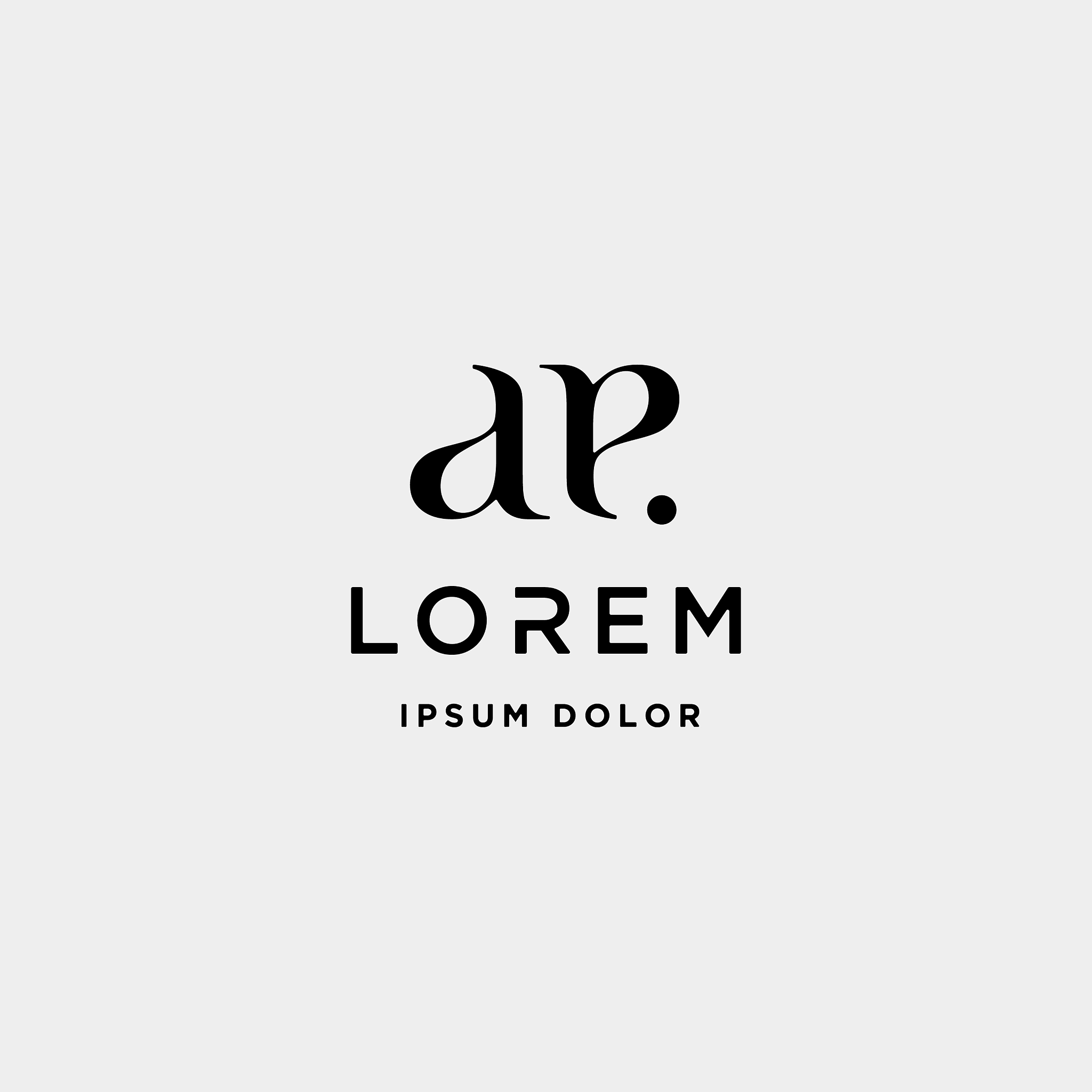 ae e letter linked luxury premium logo