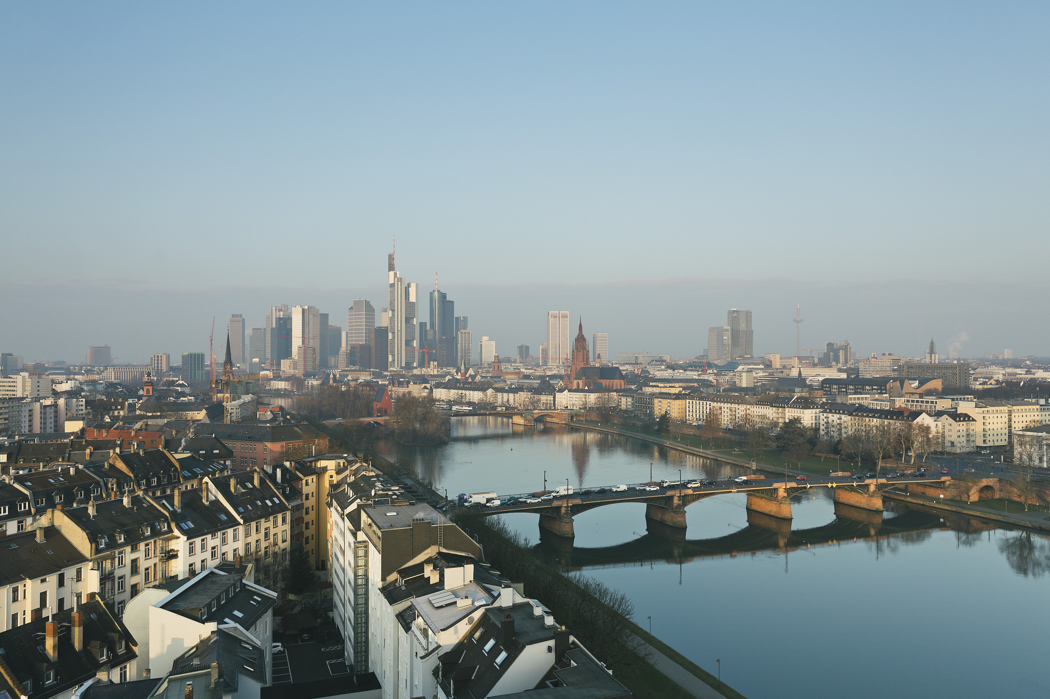 germany, hesse, view of frankfurt am main