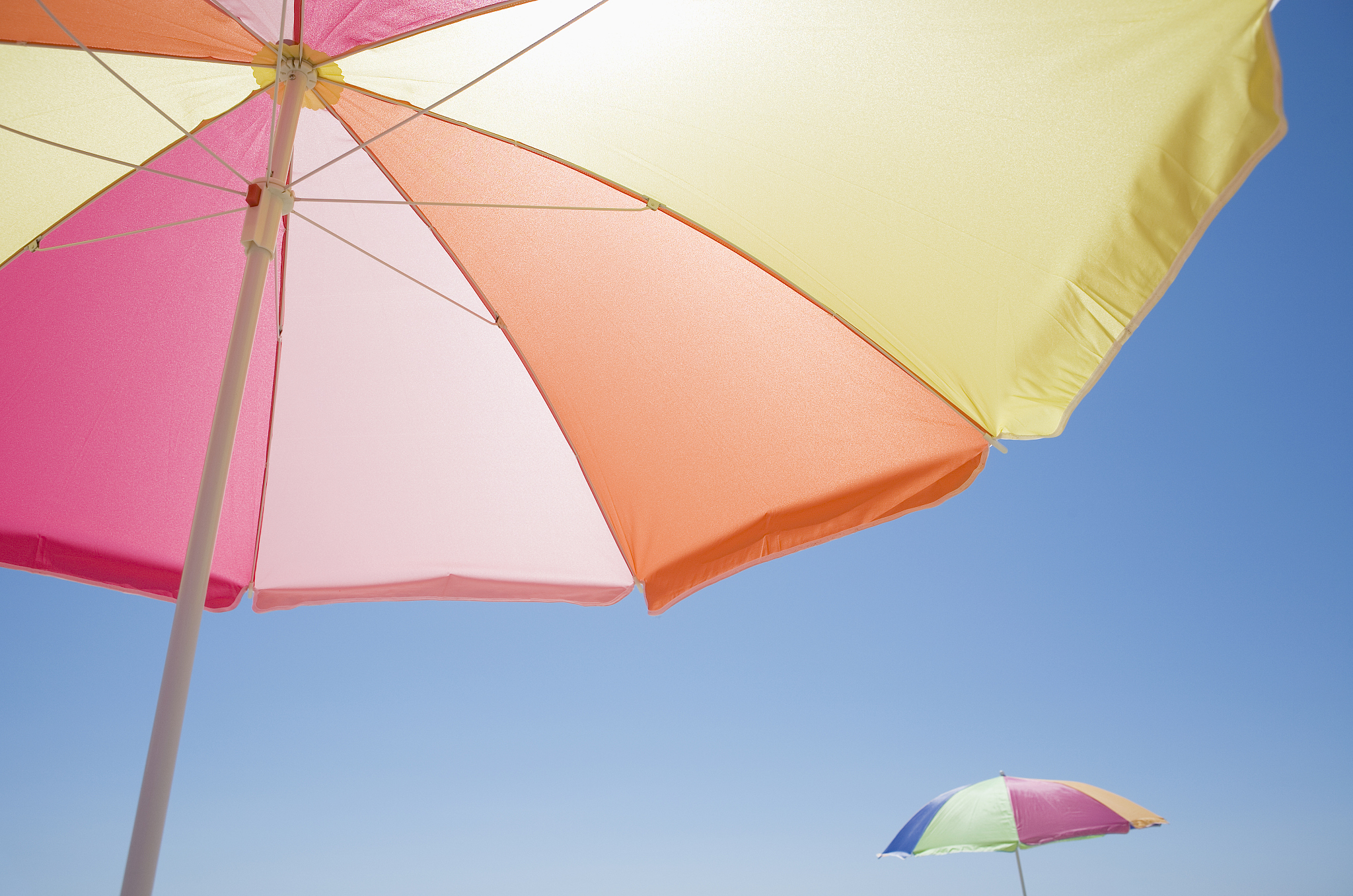 beach umbrella and sky