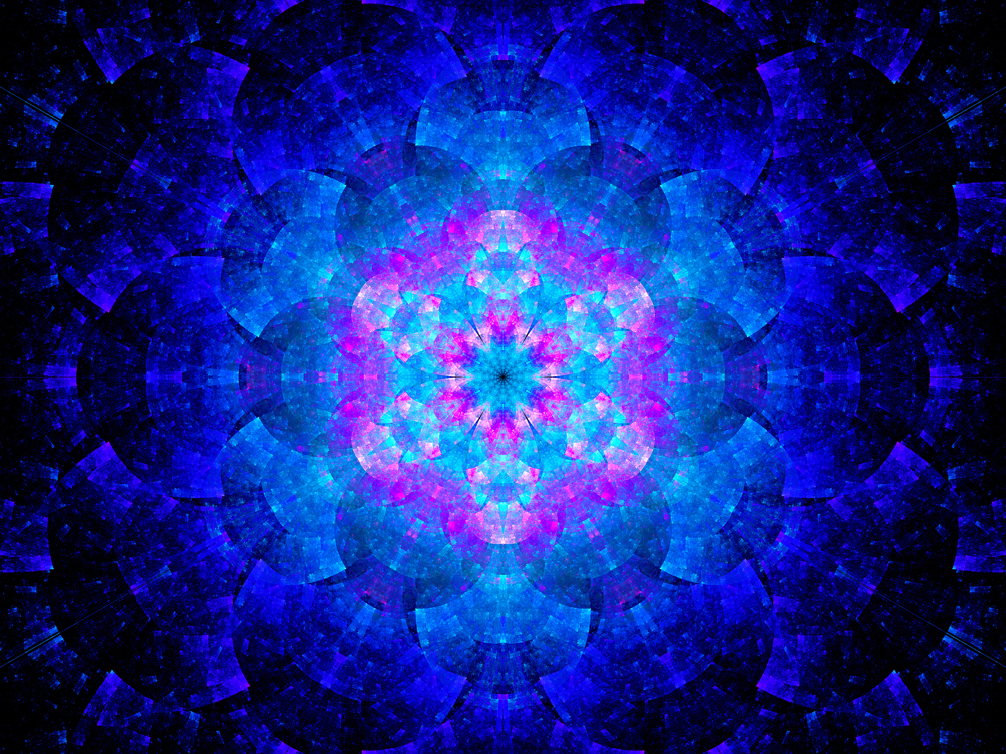 colorful futuristic mandala artwork in space