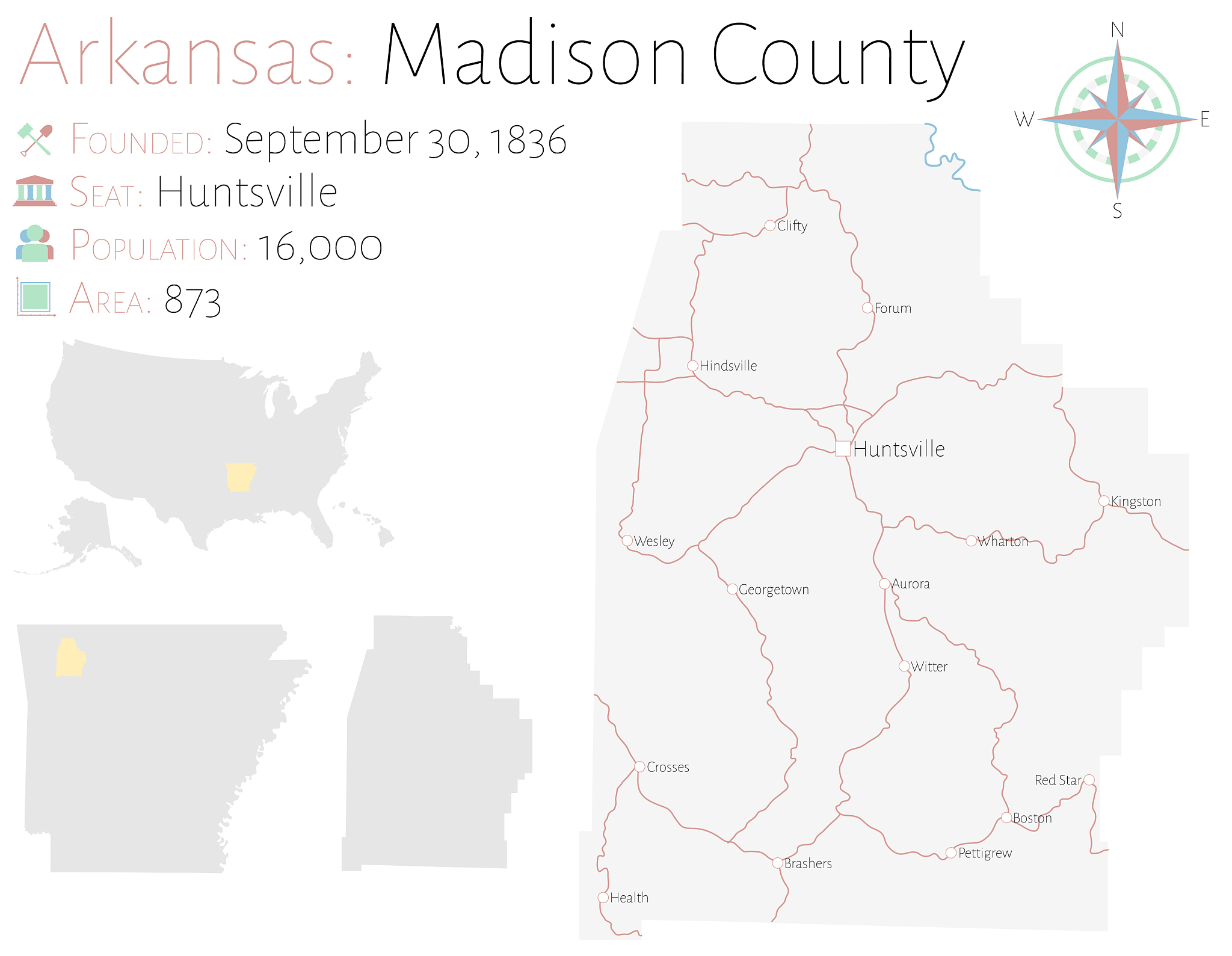 map madison county in arkansas