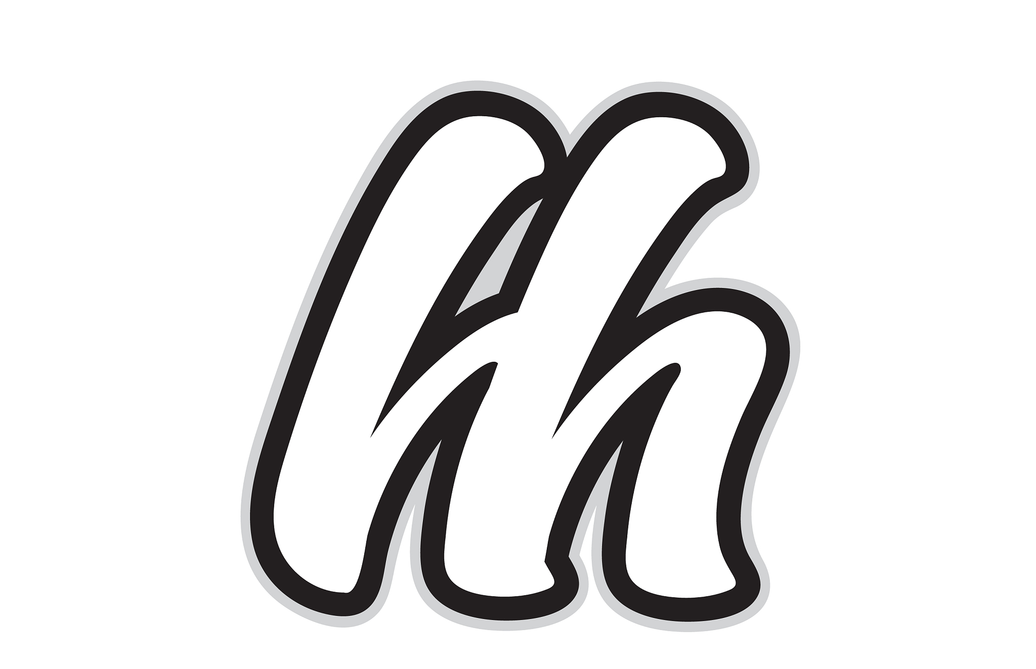 hh h h black and white alphabet letter logo