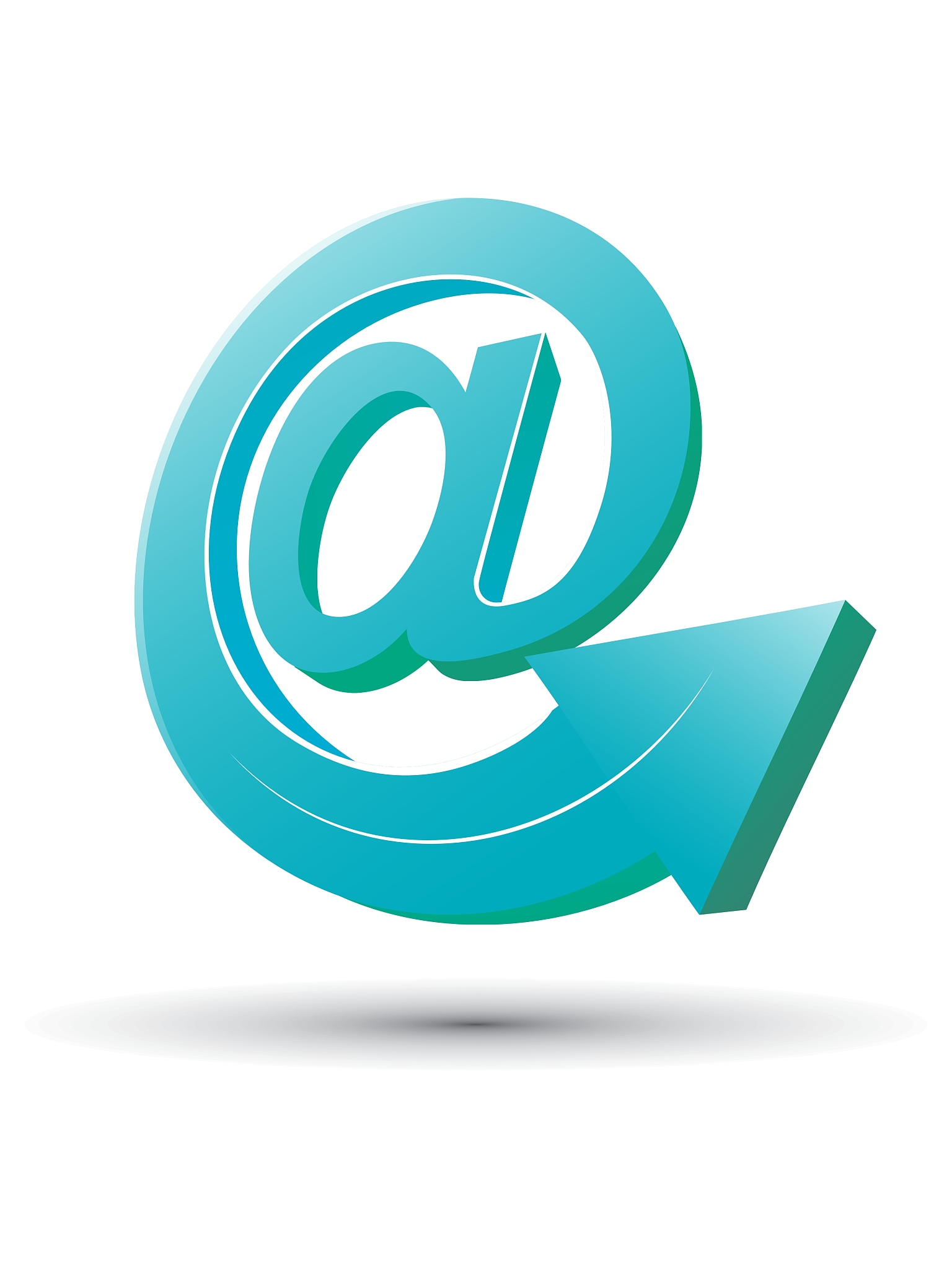 e-mail concept with arrow