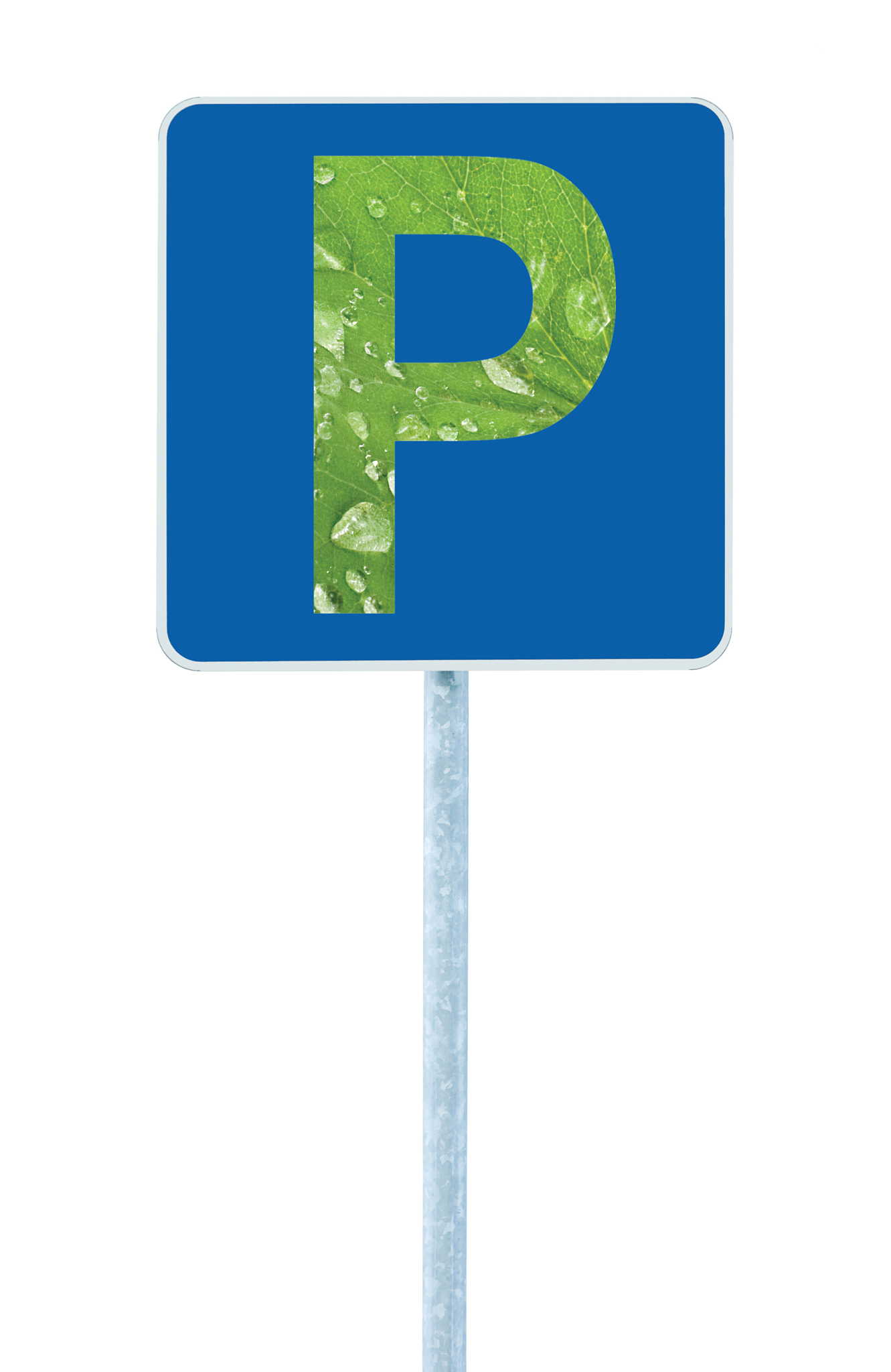 parking place sign post pole