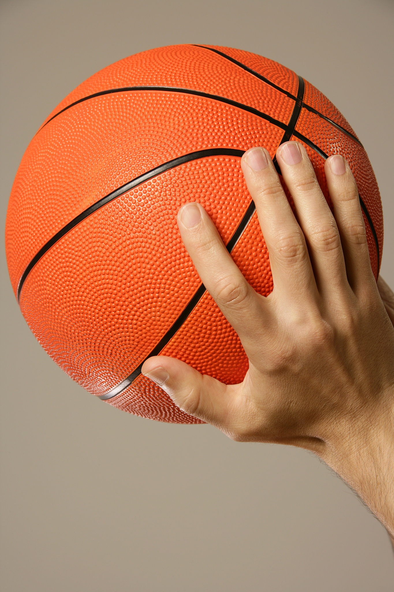 basketball in hands