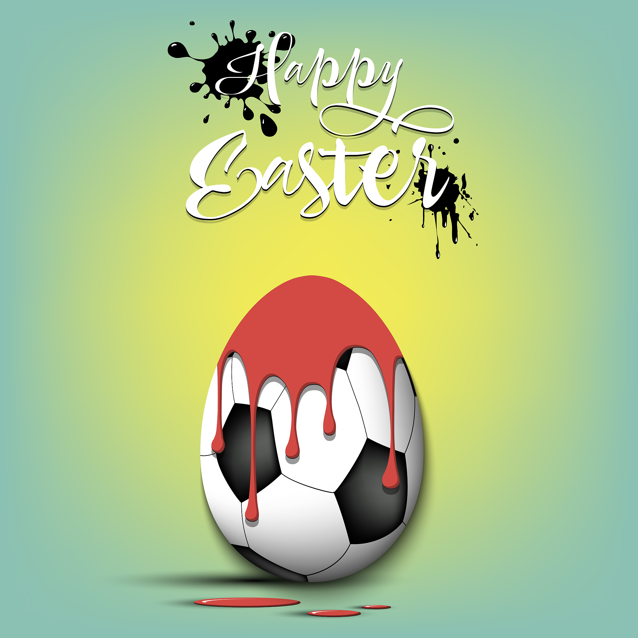 easter egg decorated in the form of a soccer ball