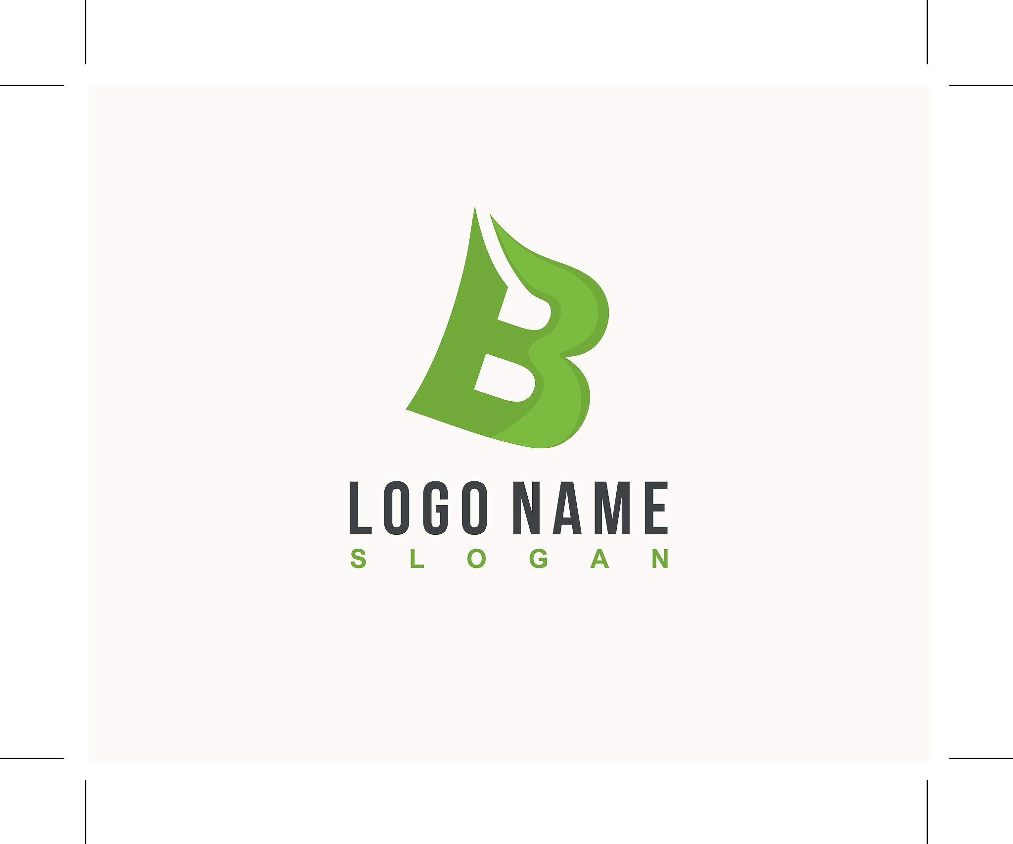 b letter logo template