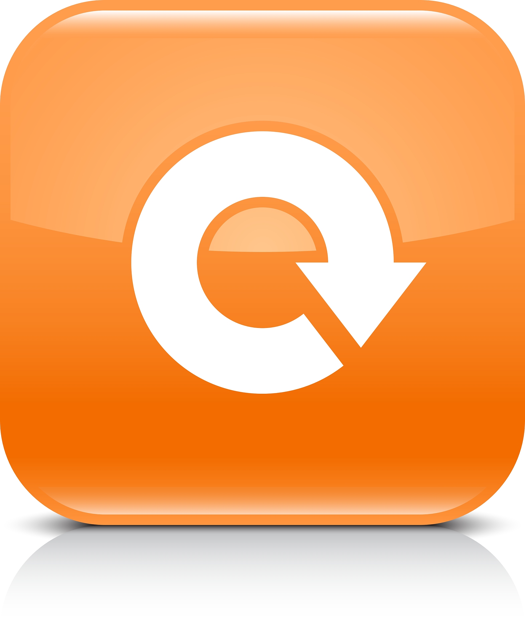 orange arrow repeat reload refresh rotation sign