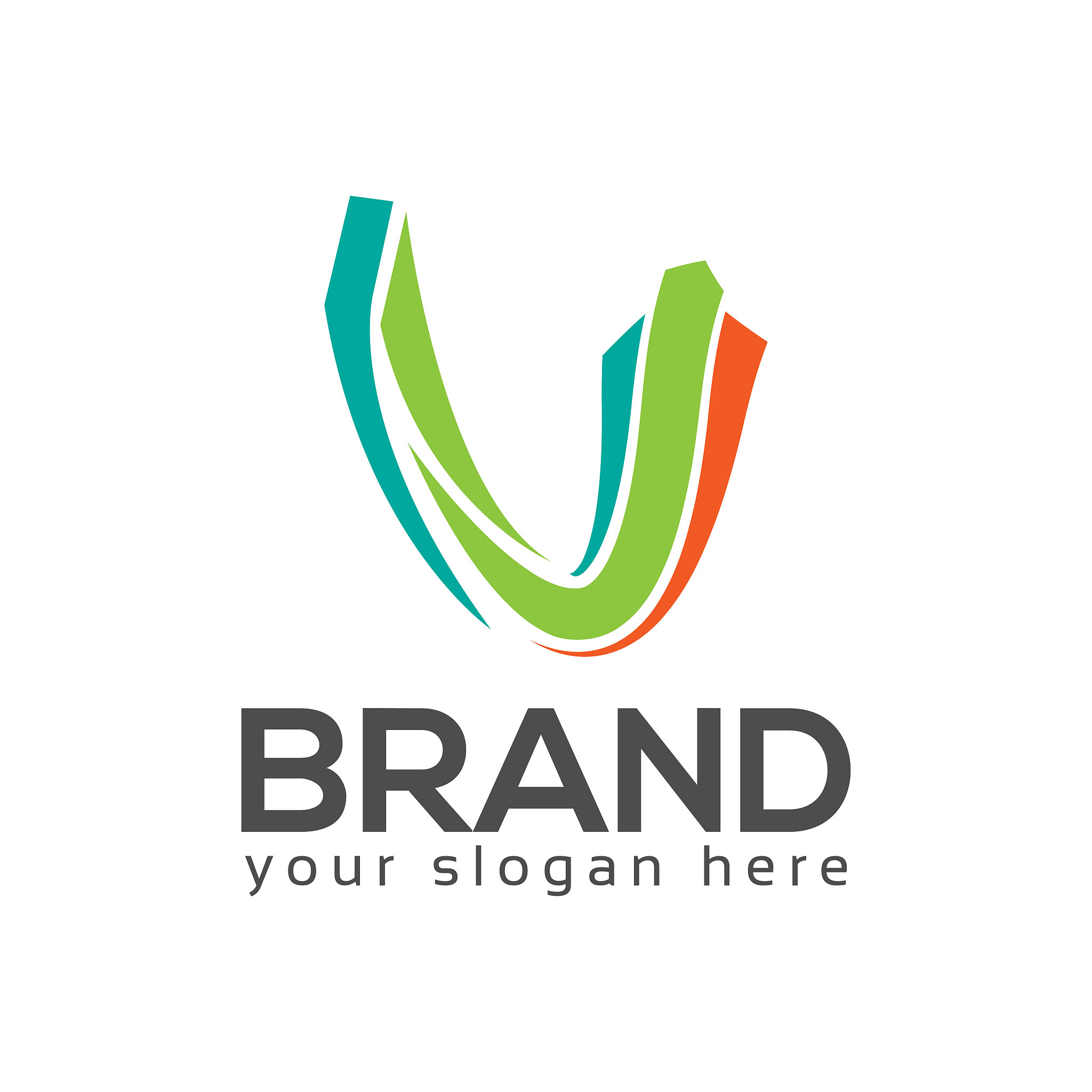 u <strong>l</strong>etter logo. u logo