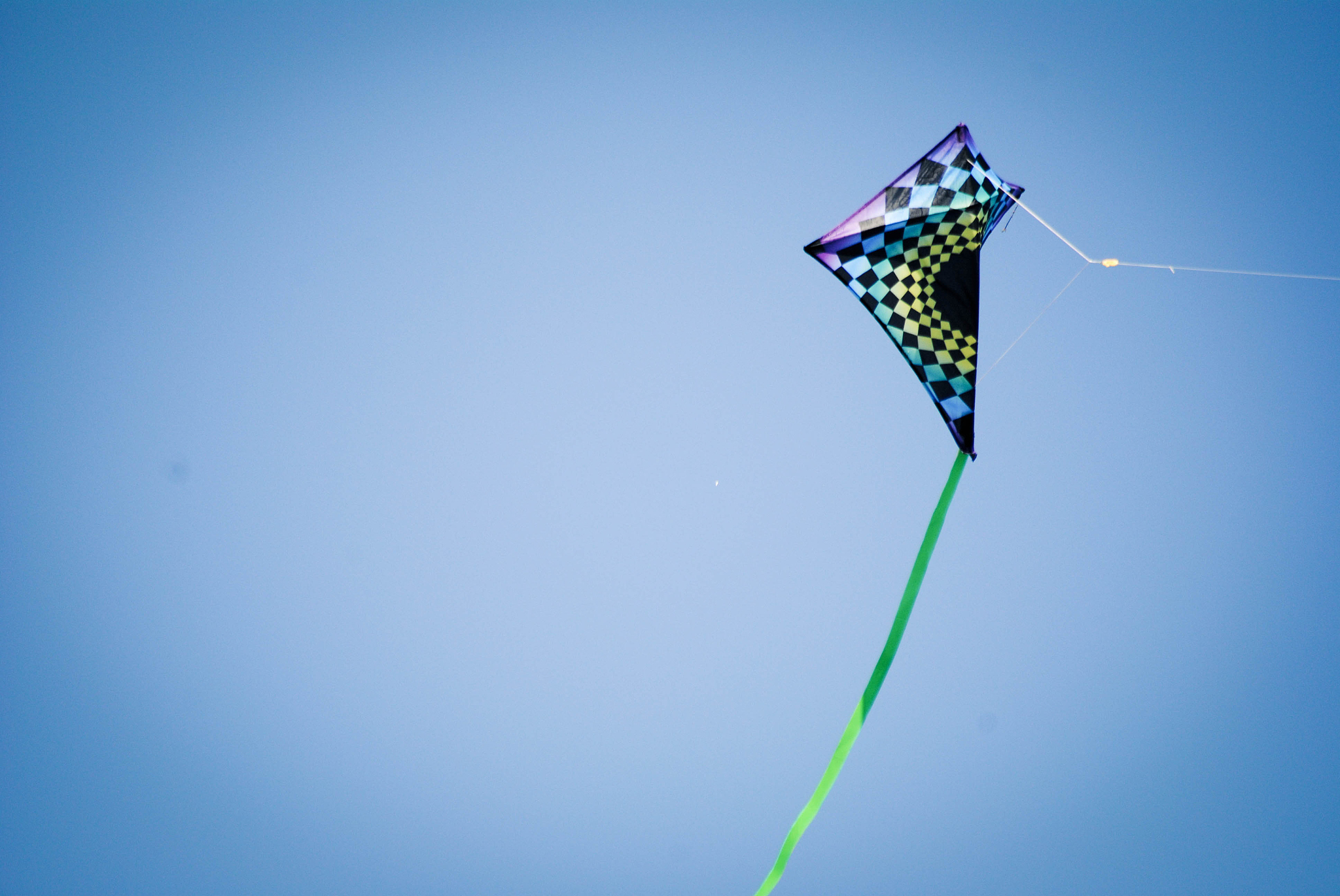 flying kite in clear sky