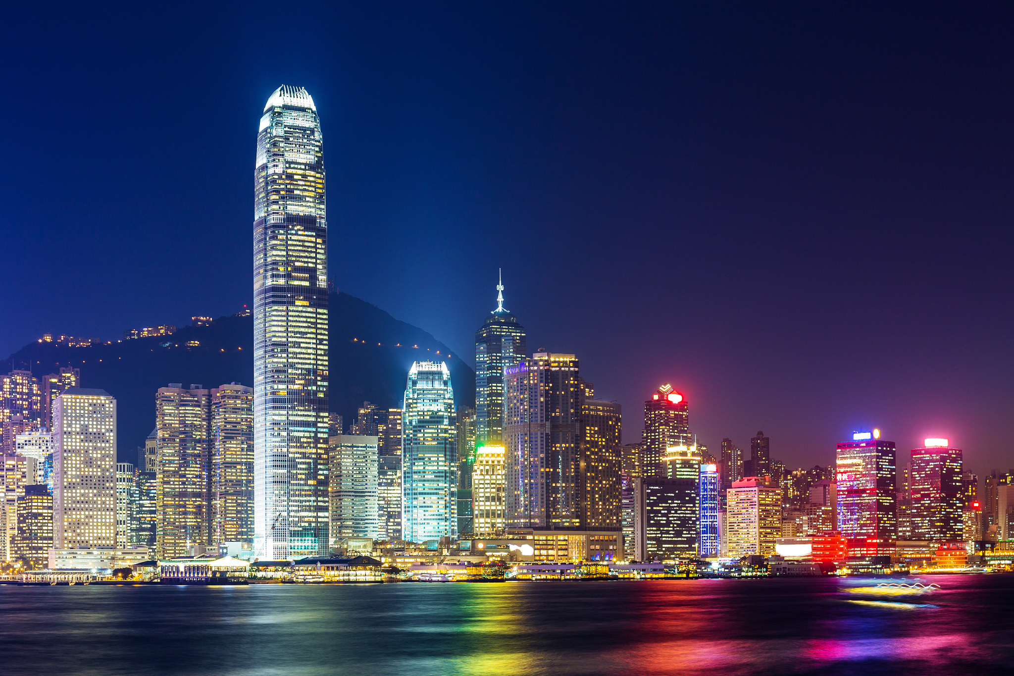 hong kong city at night