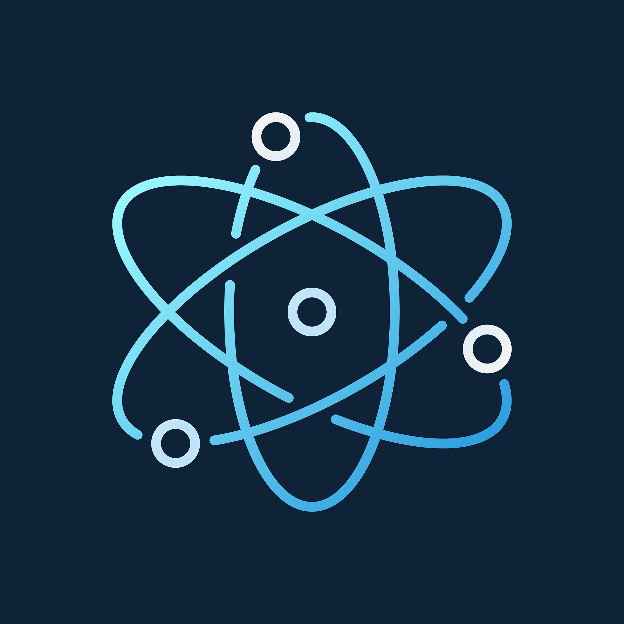 atom concept modern colorful icon in
