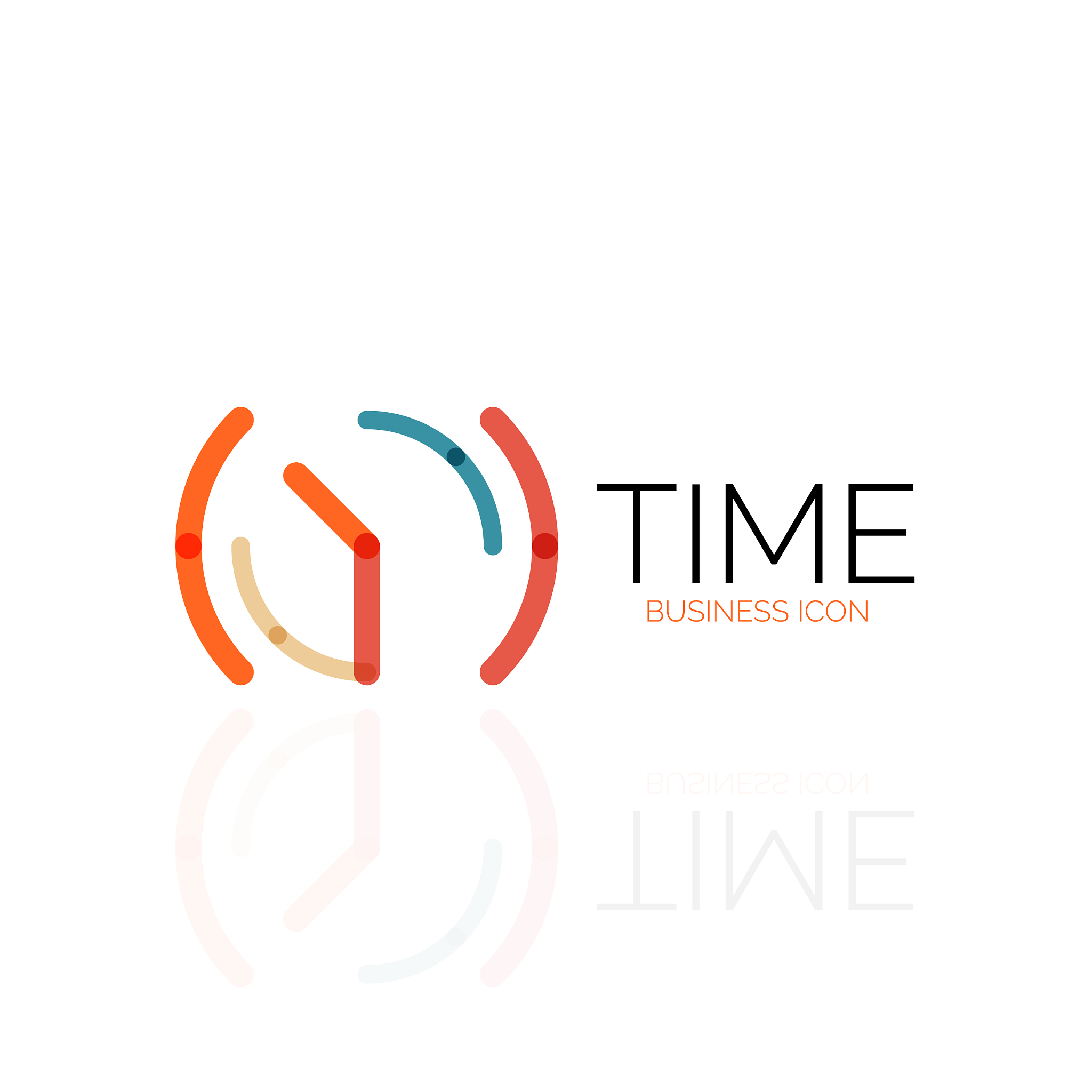 abstract logo idea time concept or clock