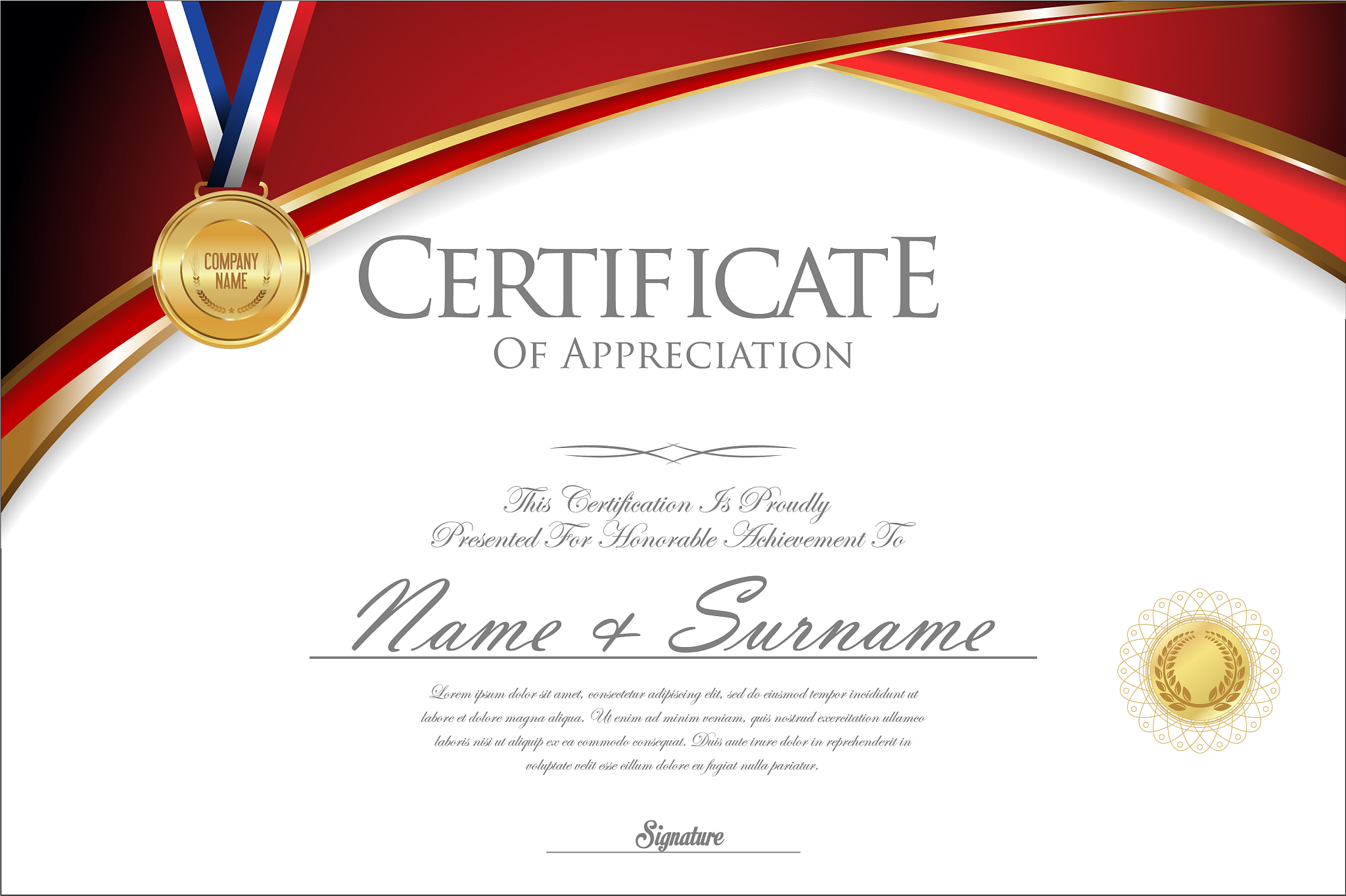certificate or diploma retro design collection