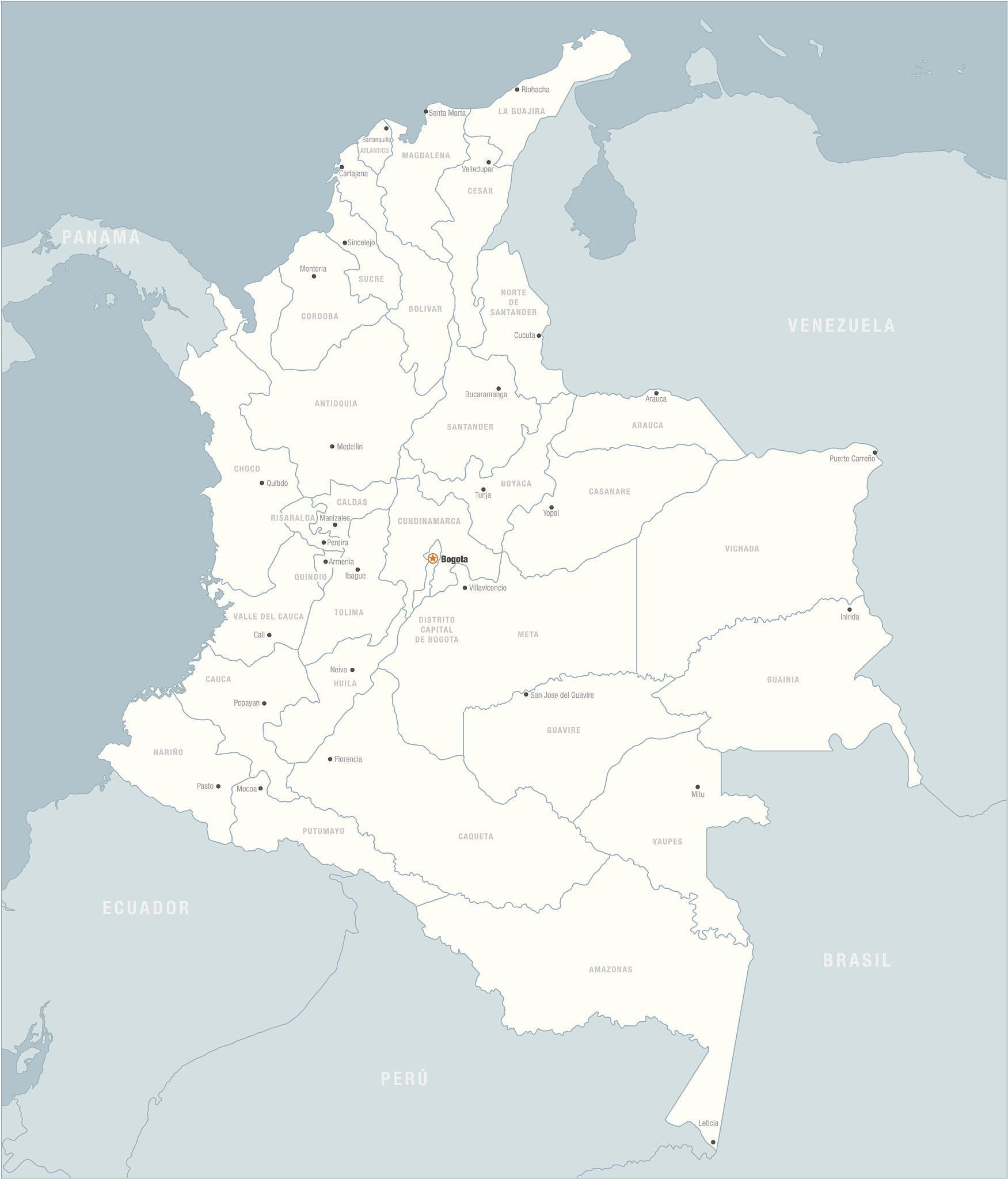 colombia map