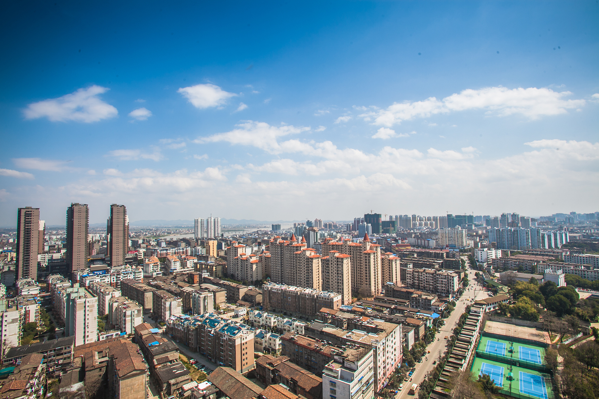 bird view of fuzhou city