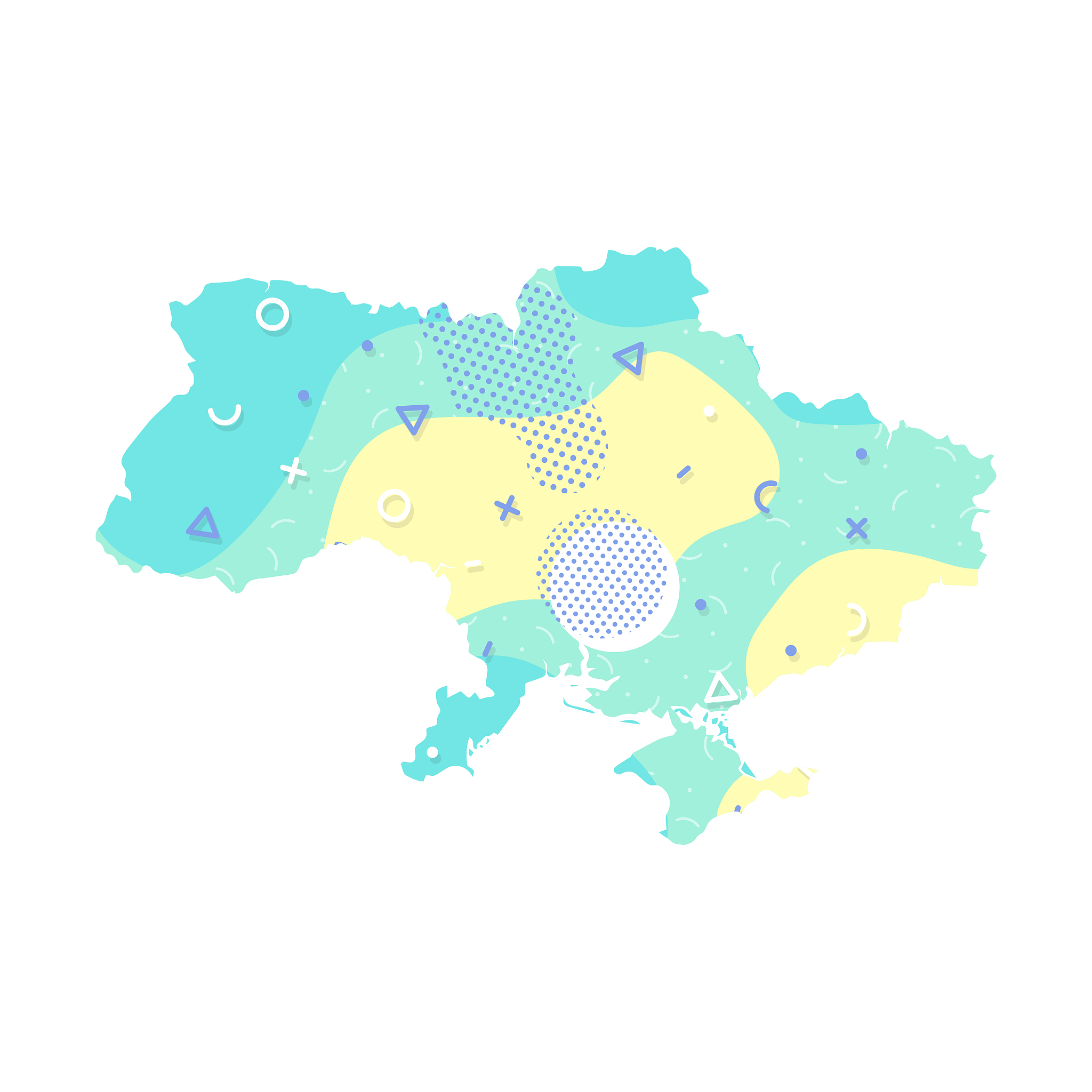 ukraine country of europe, european map illustration, vector iso