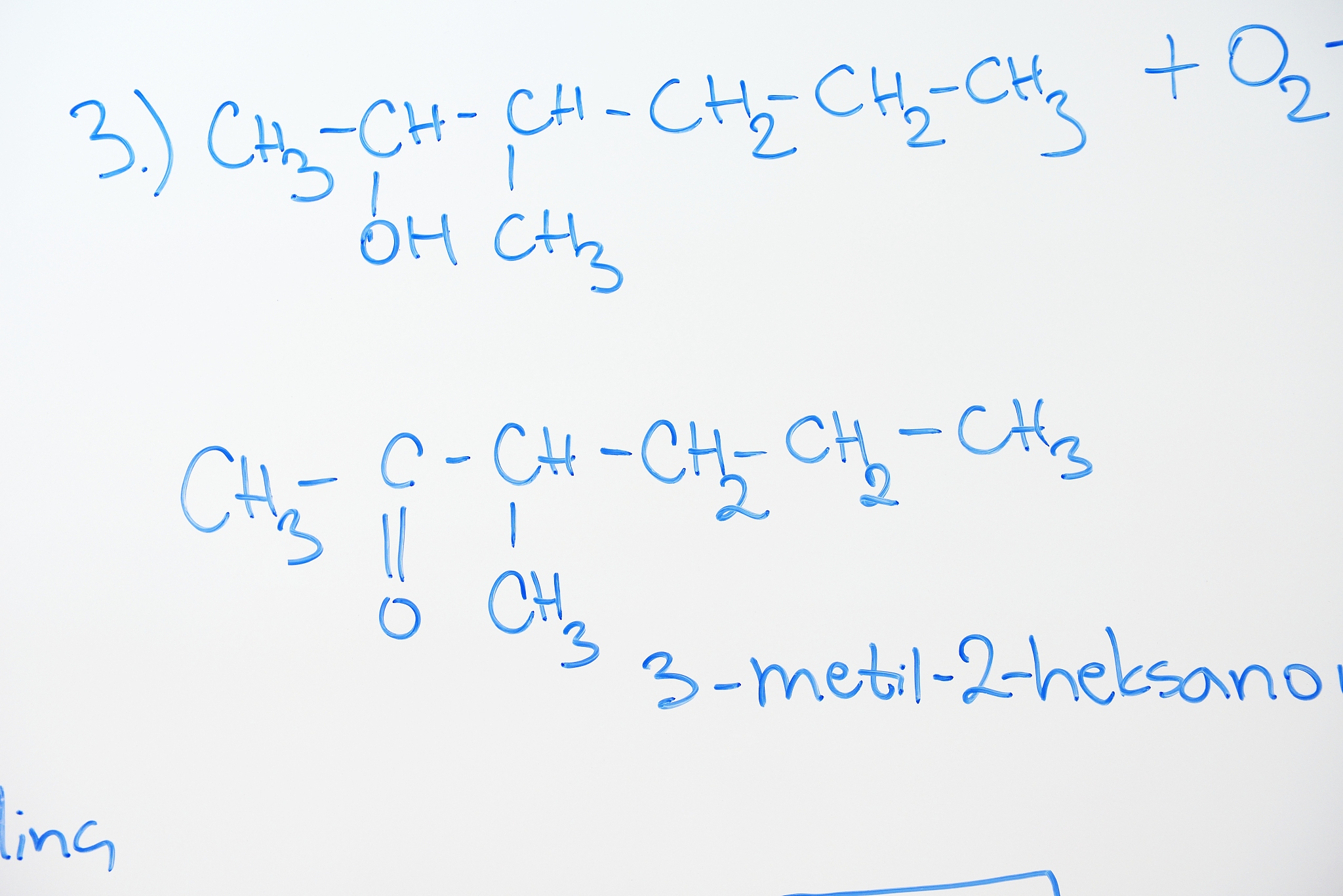 abstract science and  chemical molecule structure on white board