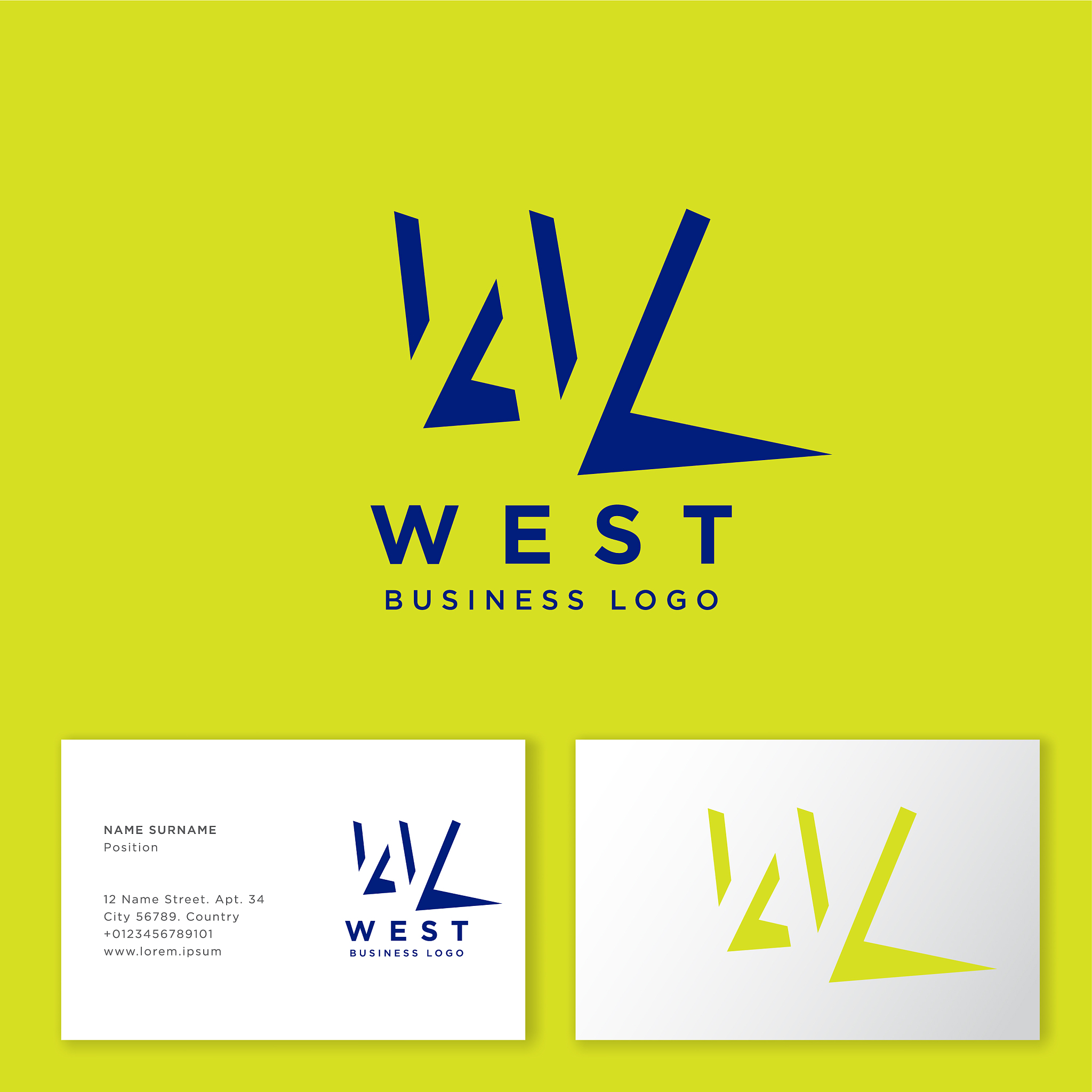 west logo monogram shadow perspective