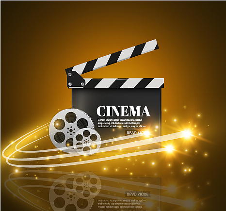 cinema background with movieblue background with