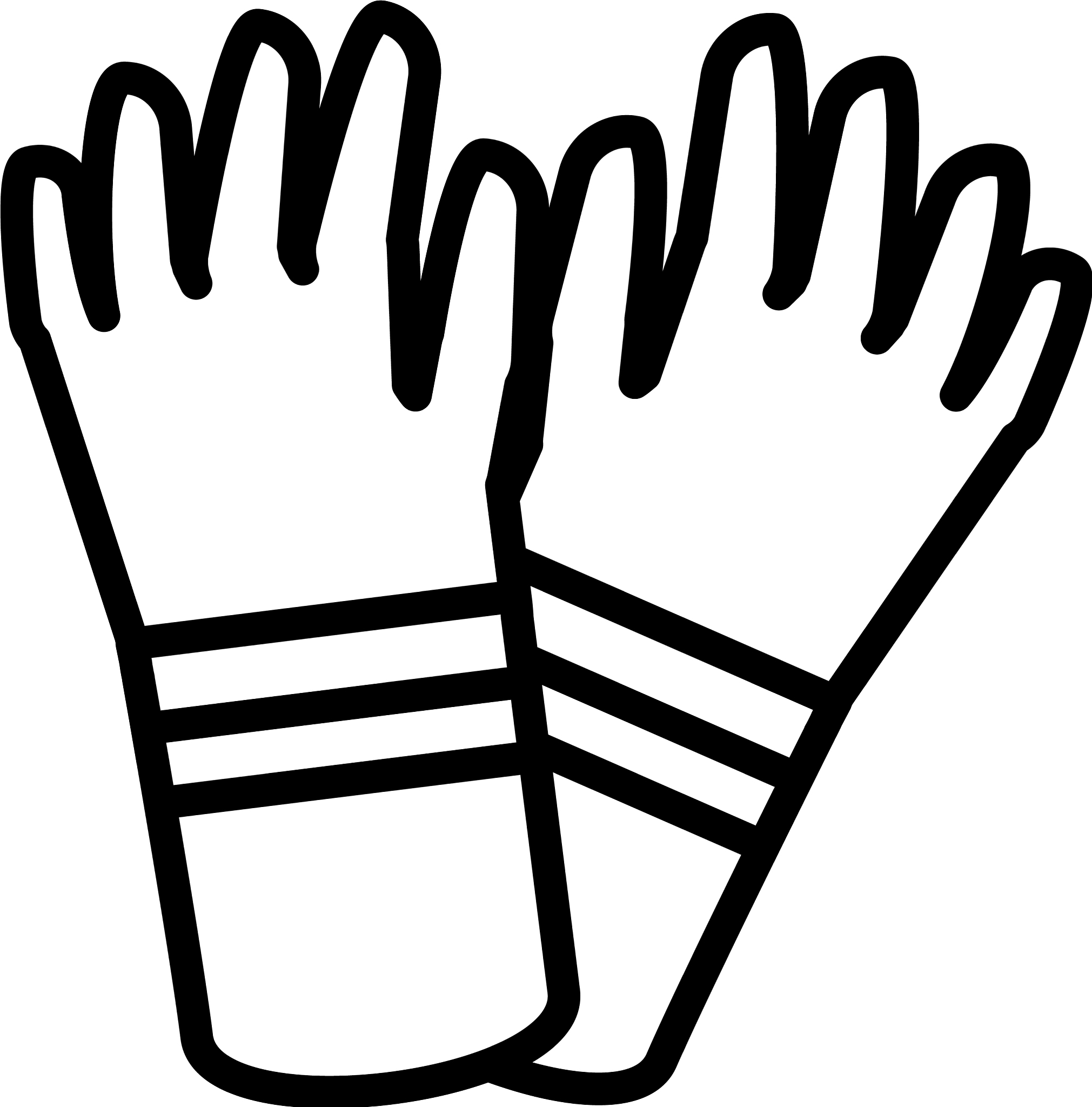 industry gloves isolated icon
