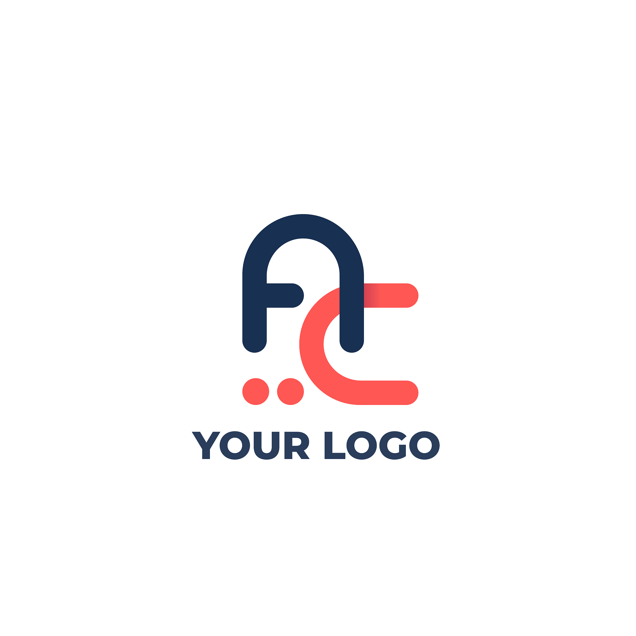 logo ac letters initials