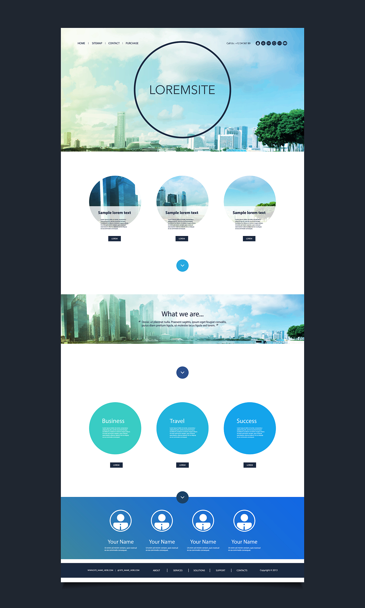 one page website template