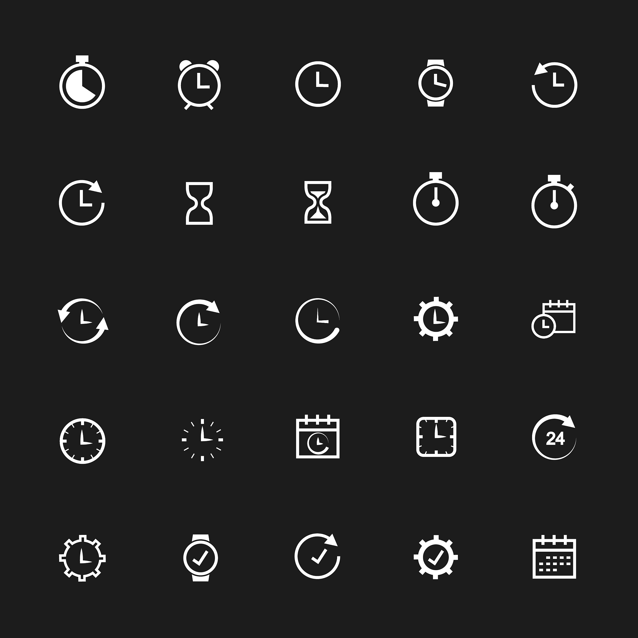 time icon set