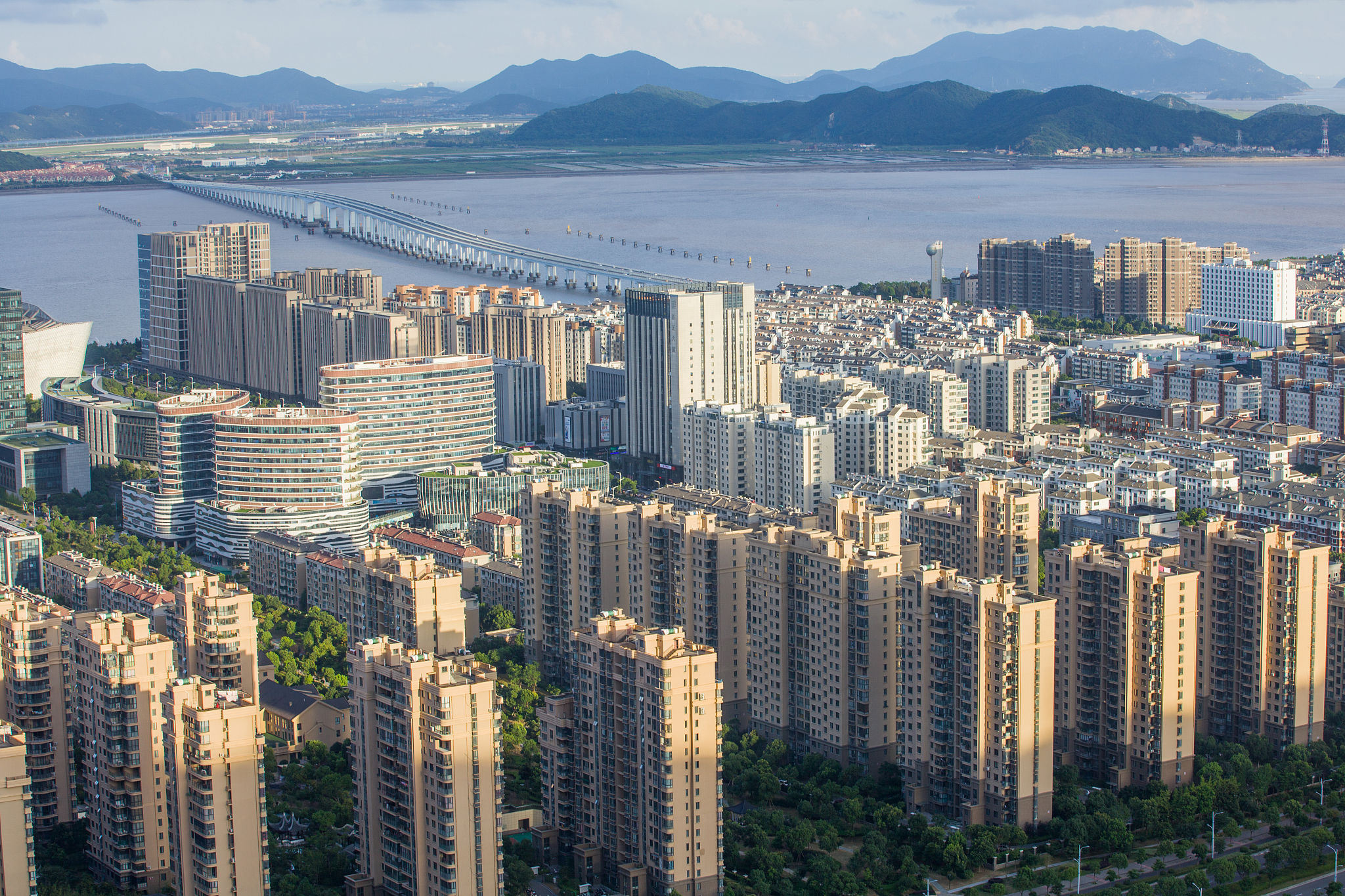 舟山市东港城市风光