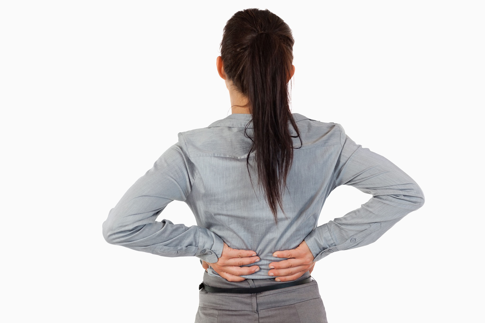 painful back of a businesswoman