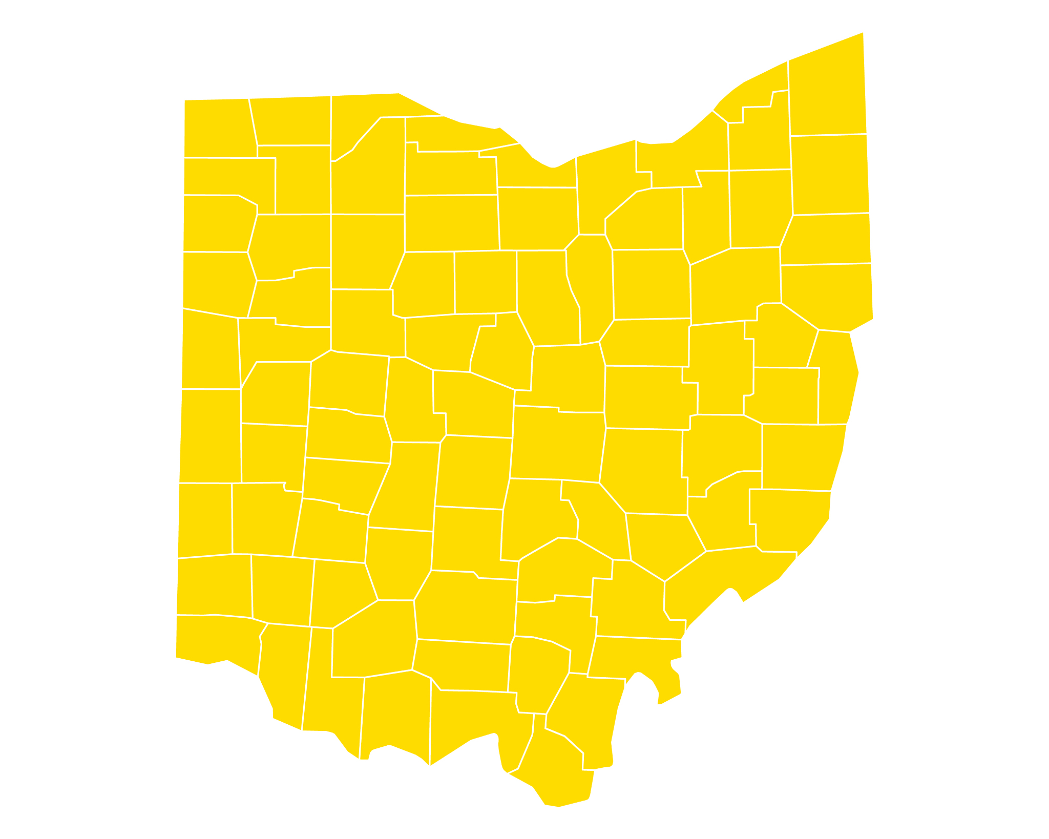 map of ohio