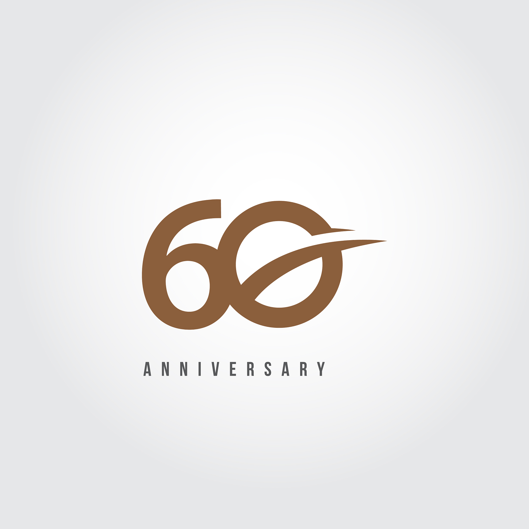 60 year anniversary template design