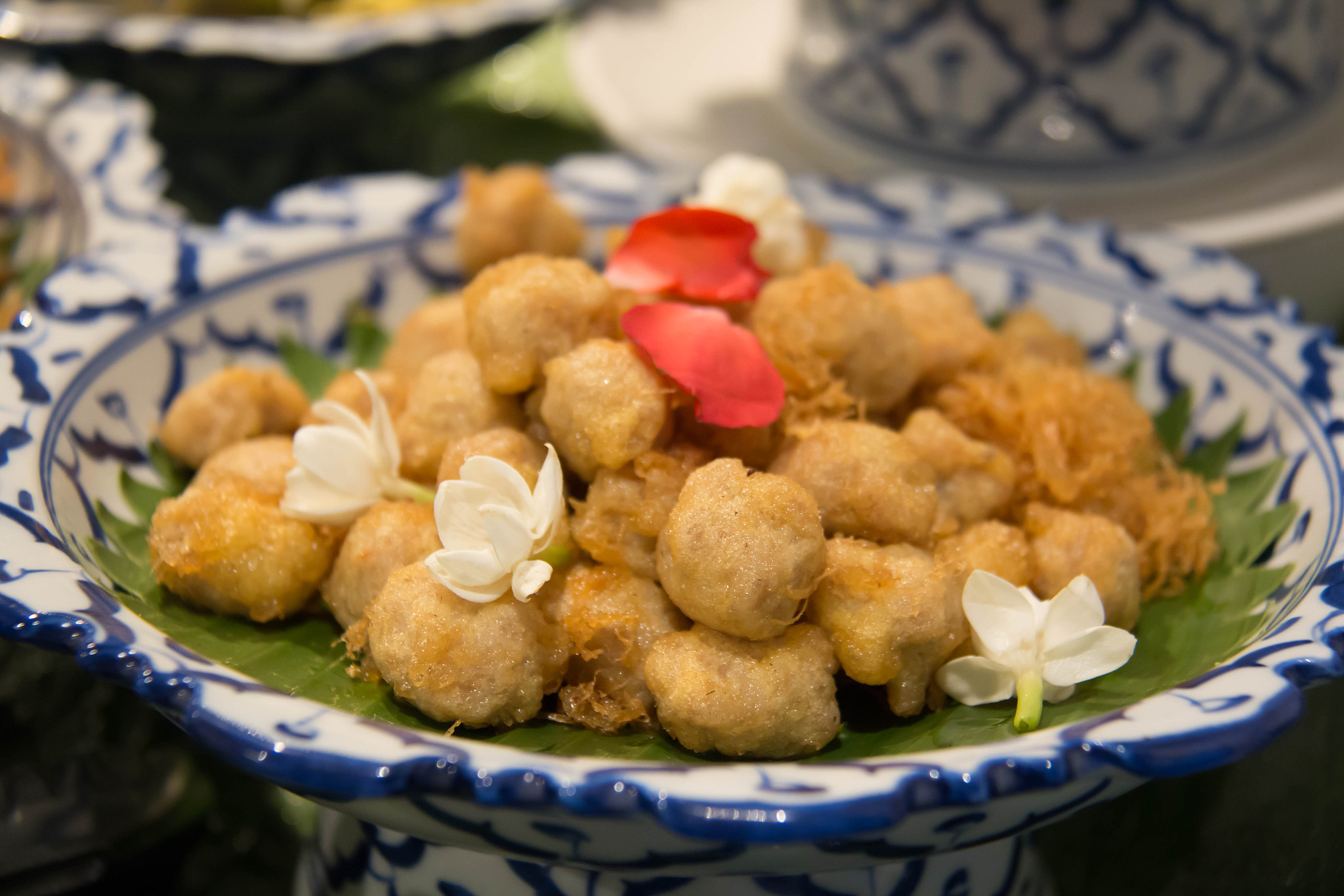 thai food set for a party