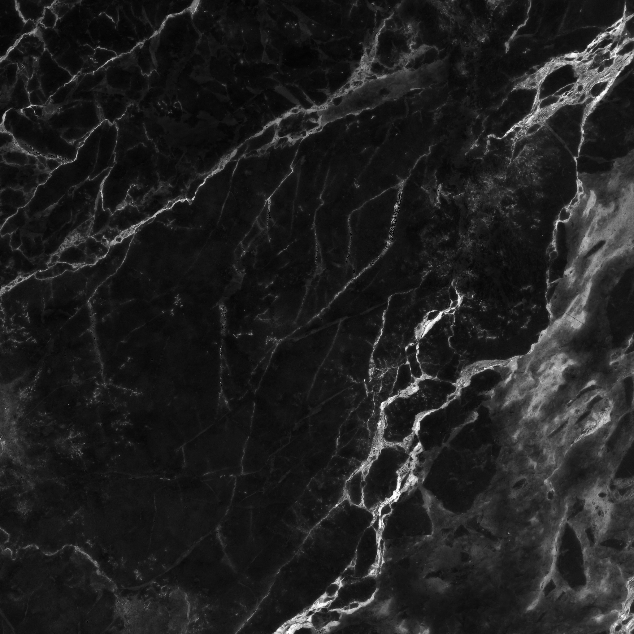 3 张优雅大理石纹理海报 - 黑灰色调，帆布材质，无框，墙壁装饰