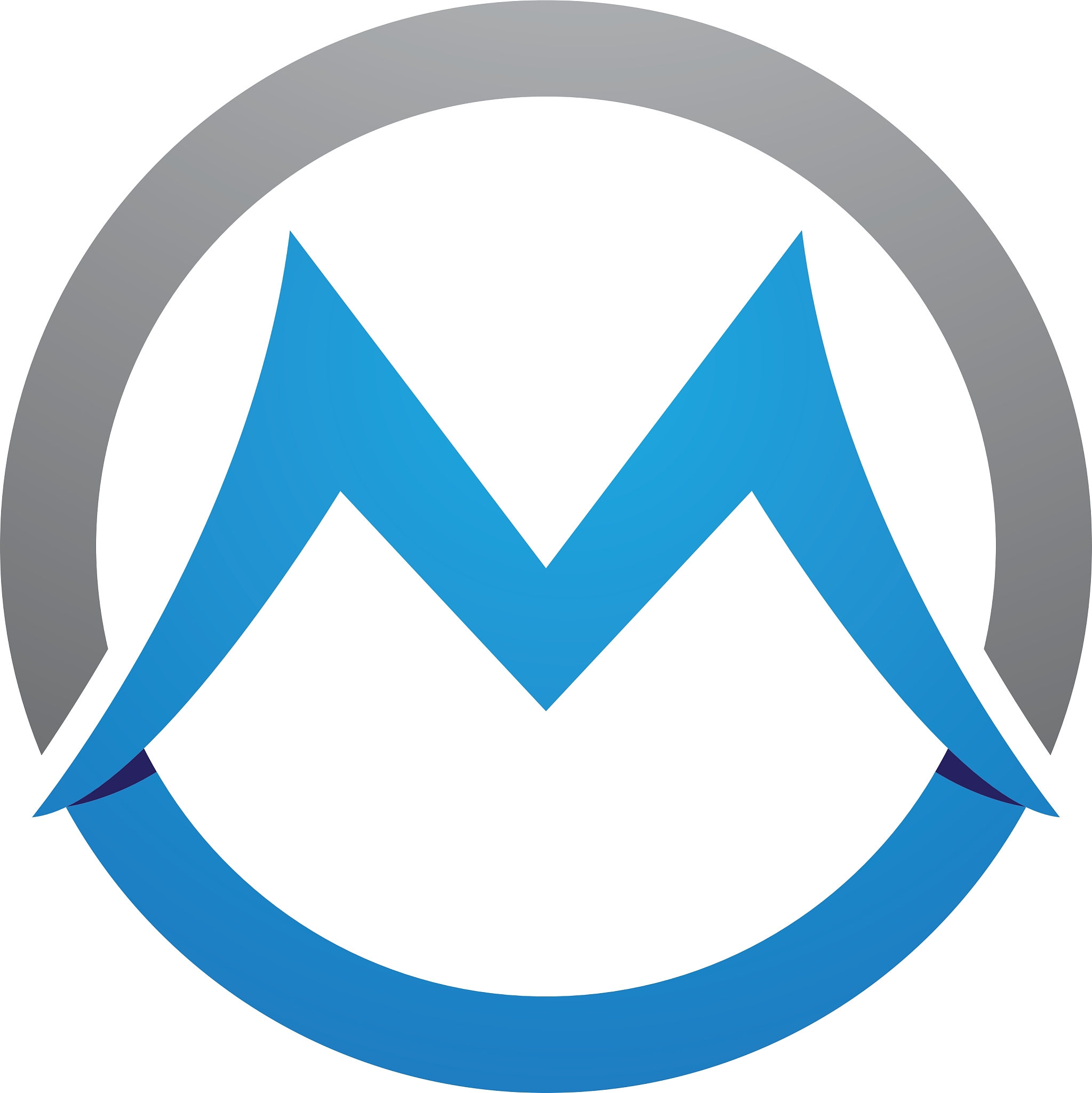 m letter logo template
