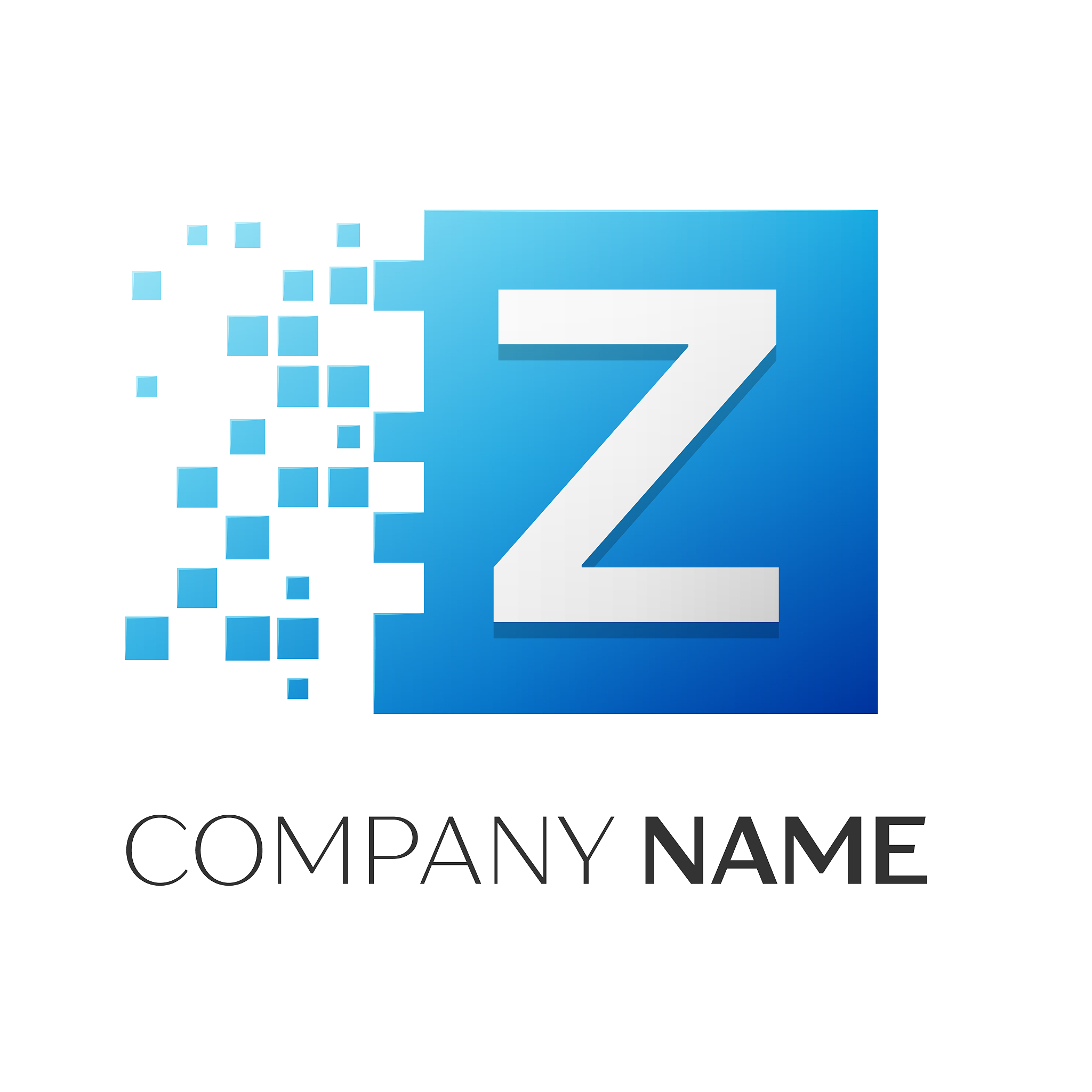letter z logo symbol in the colorful square with