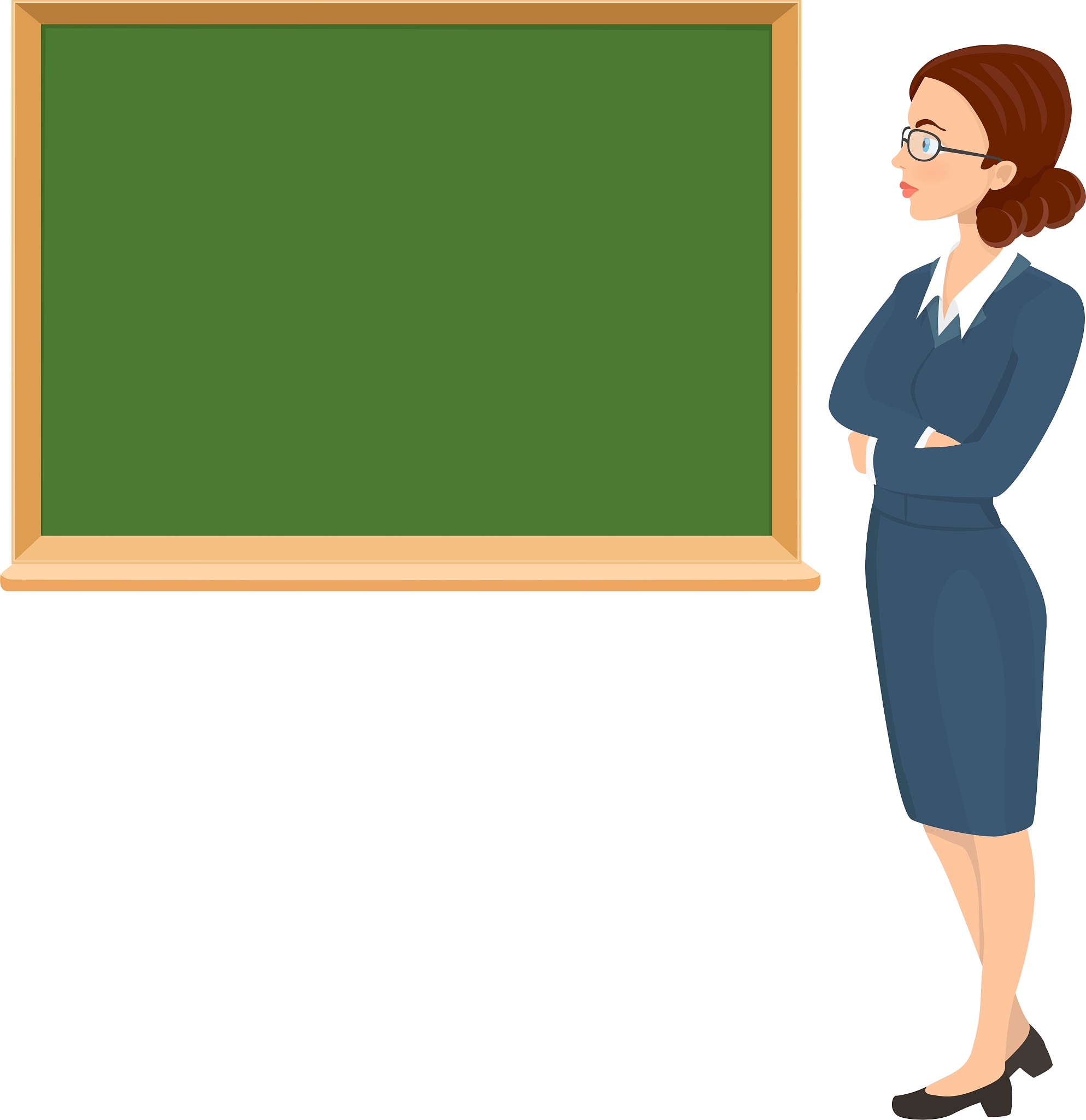 teacher with eyeglasses