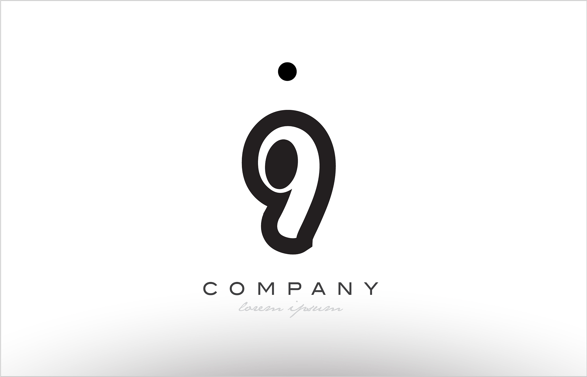 9 number logo icon template design