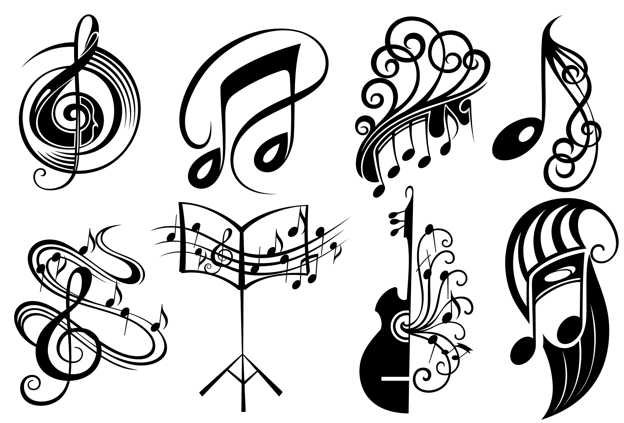 set of logo music