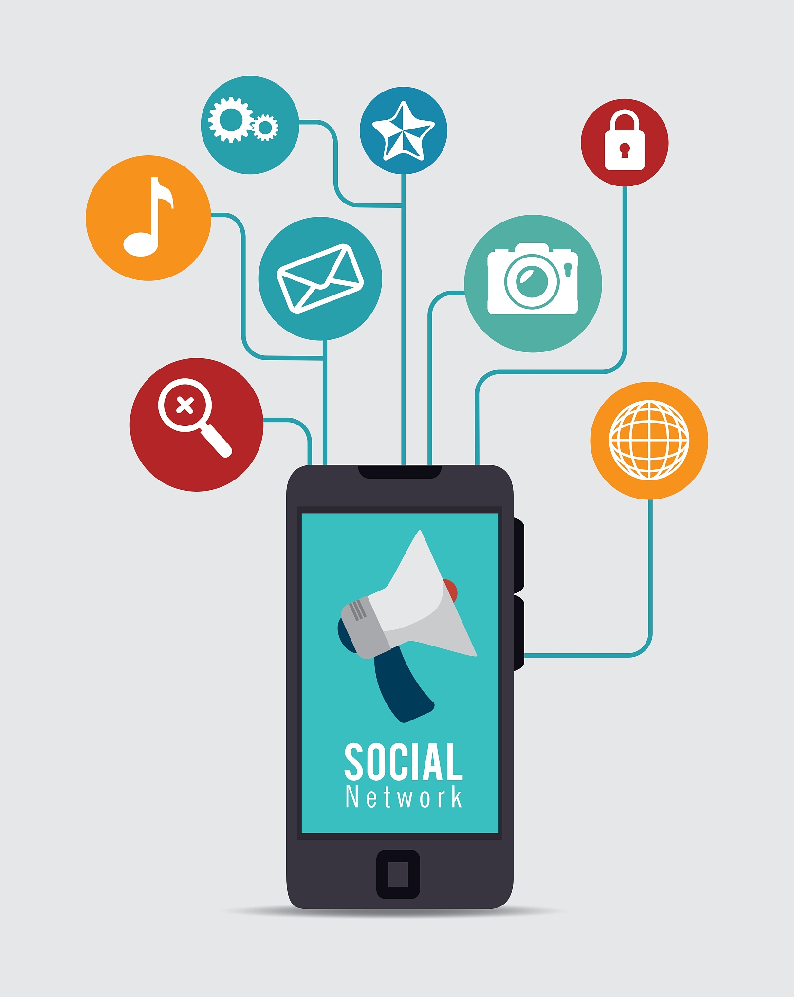 social network media d icon