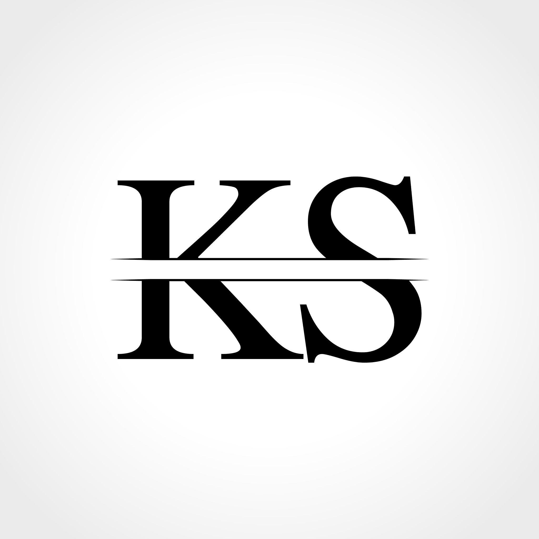 initial ks letter logo design abstract letter ks