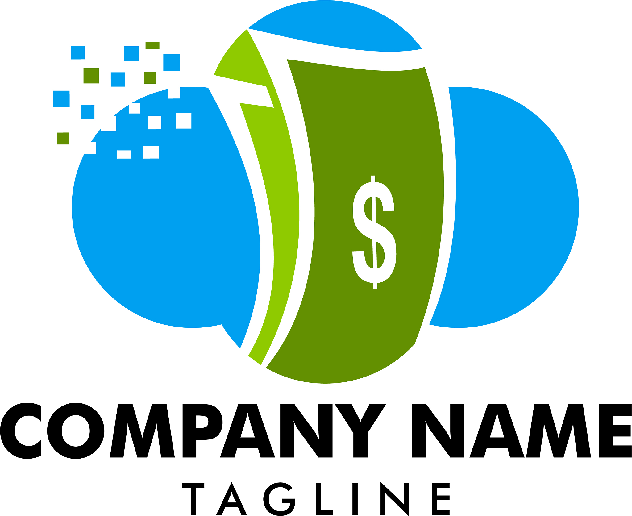 cloud money logo template design