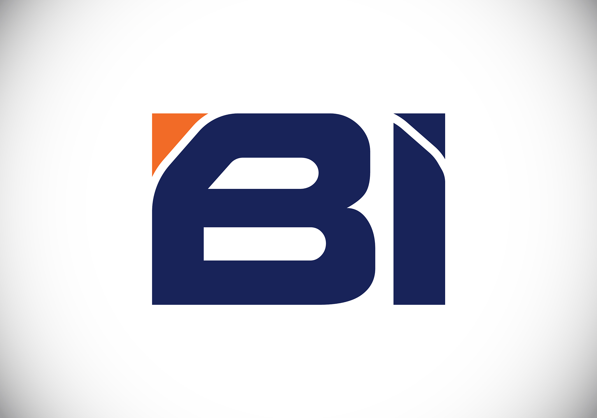 b i initial letter logo design creative modern