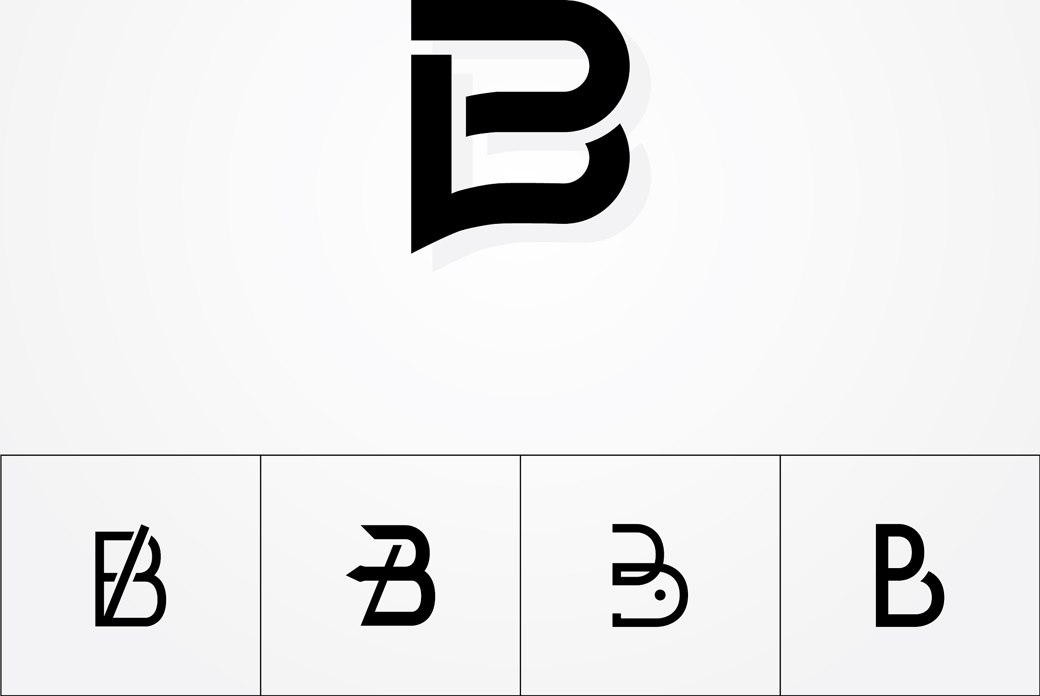 letter b various great big logo typograpy initial