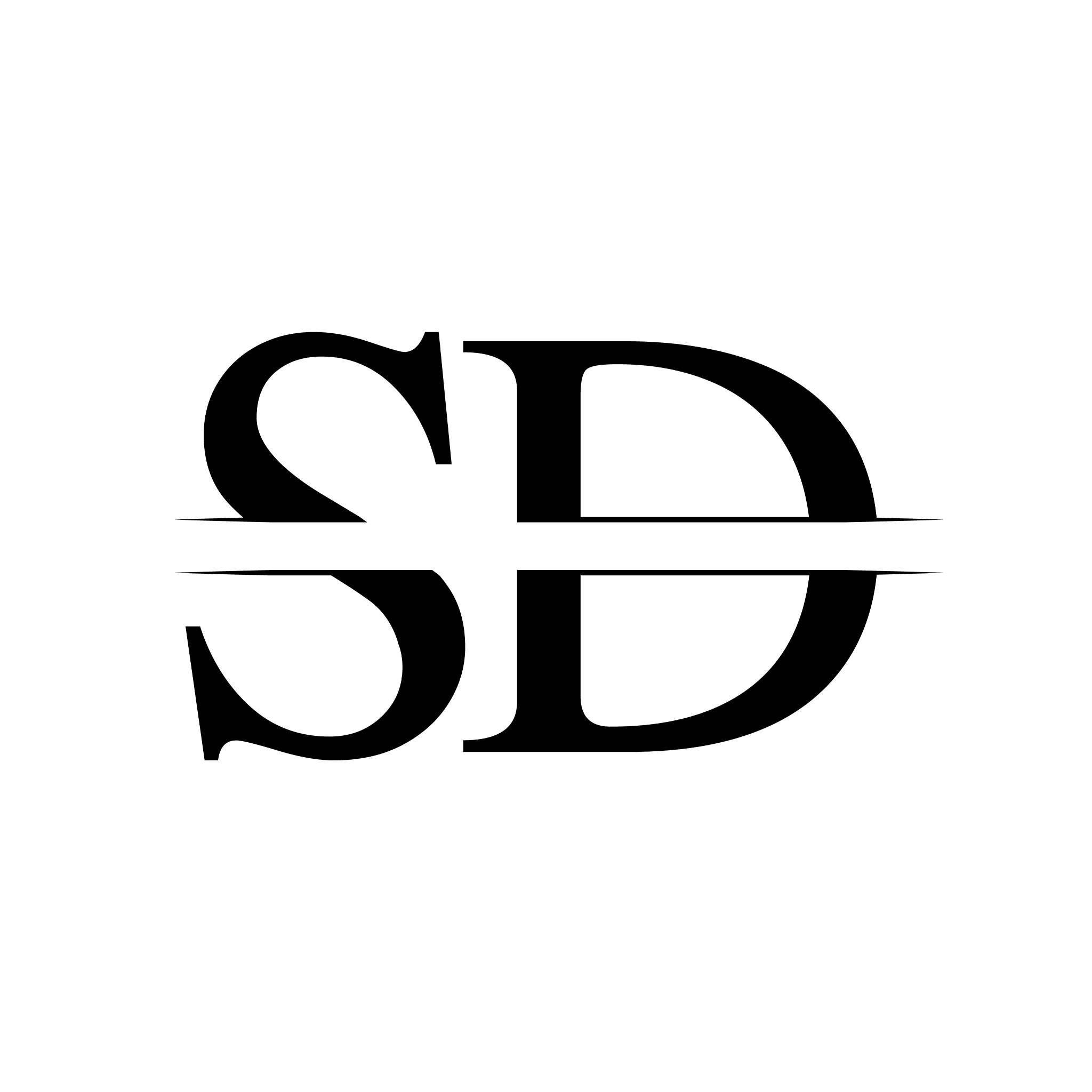 initial letter sd logo design template sd letter