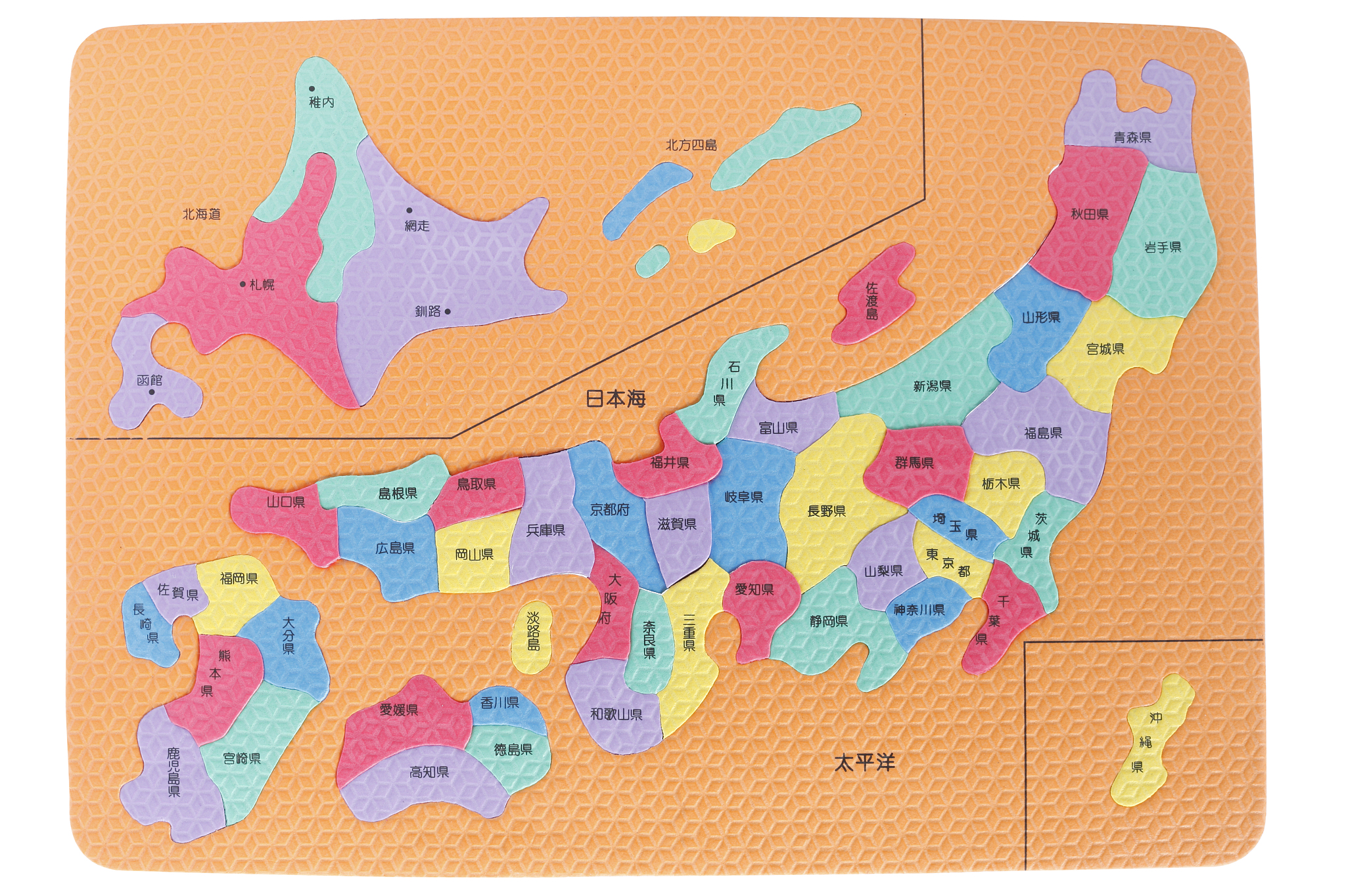 japanese styrofoam map