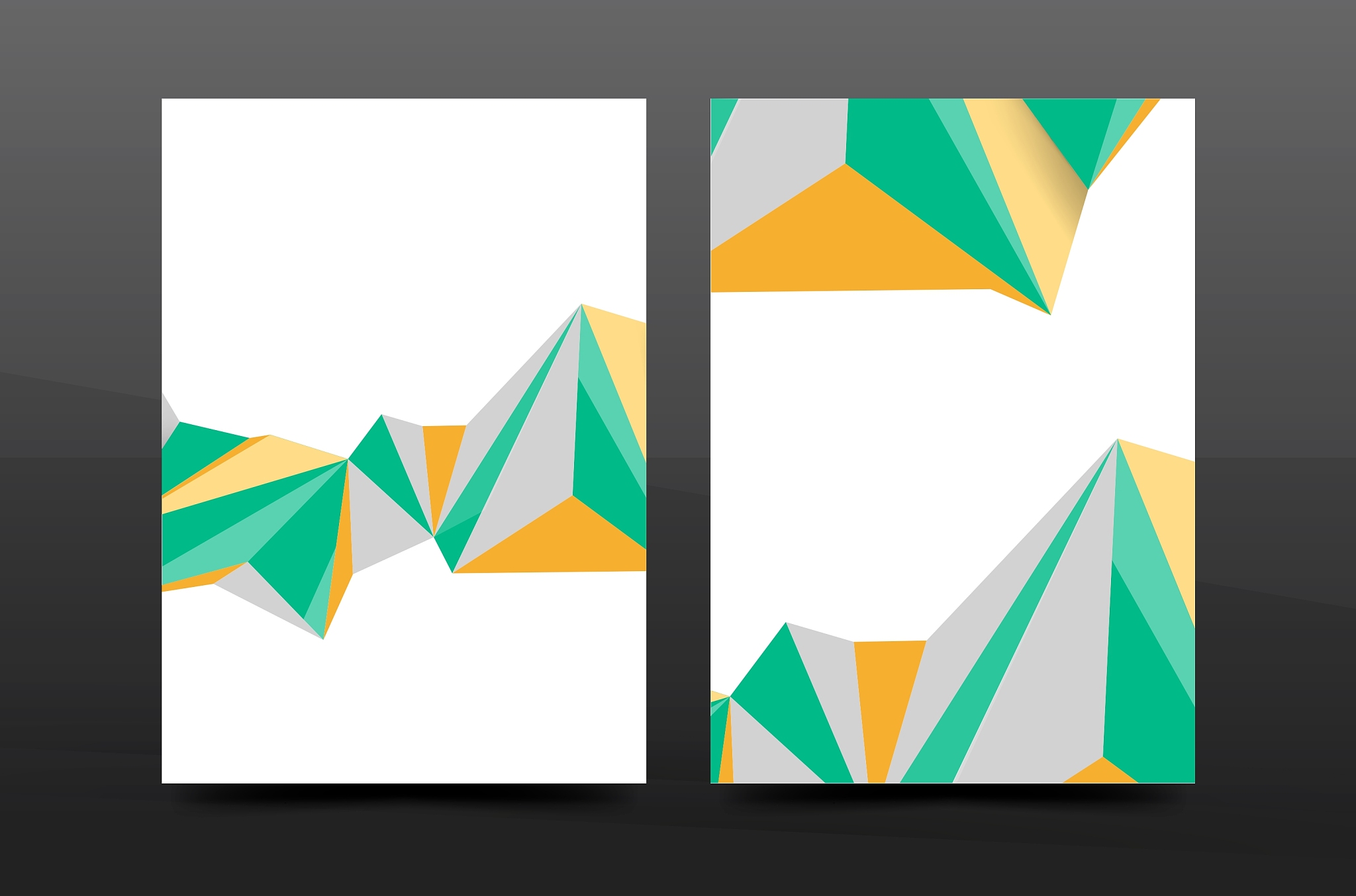 colorful geometry design annual report a4 cover