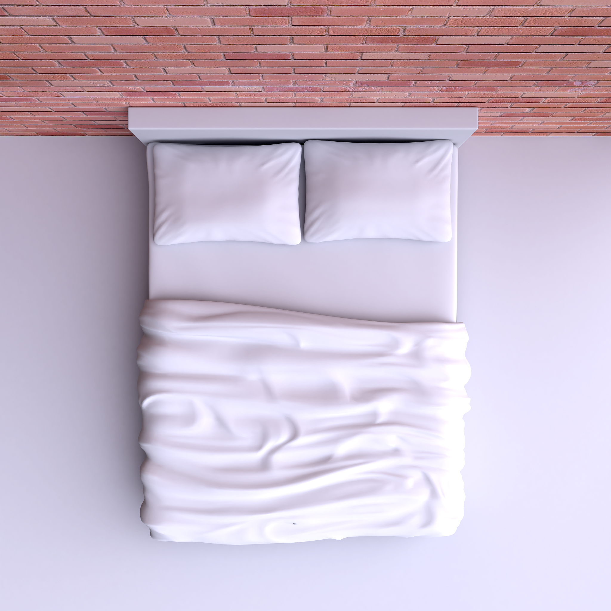 bed with pillows and a blanket in the corner room,